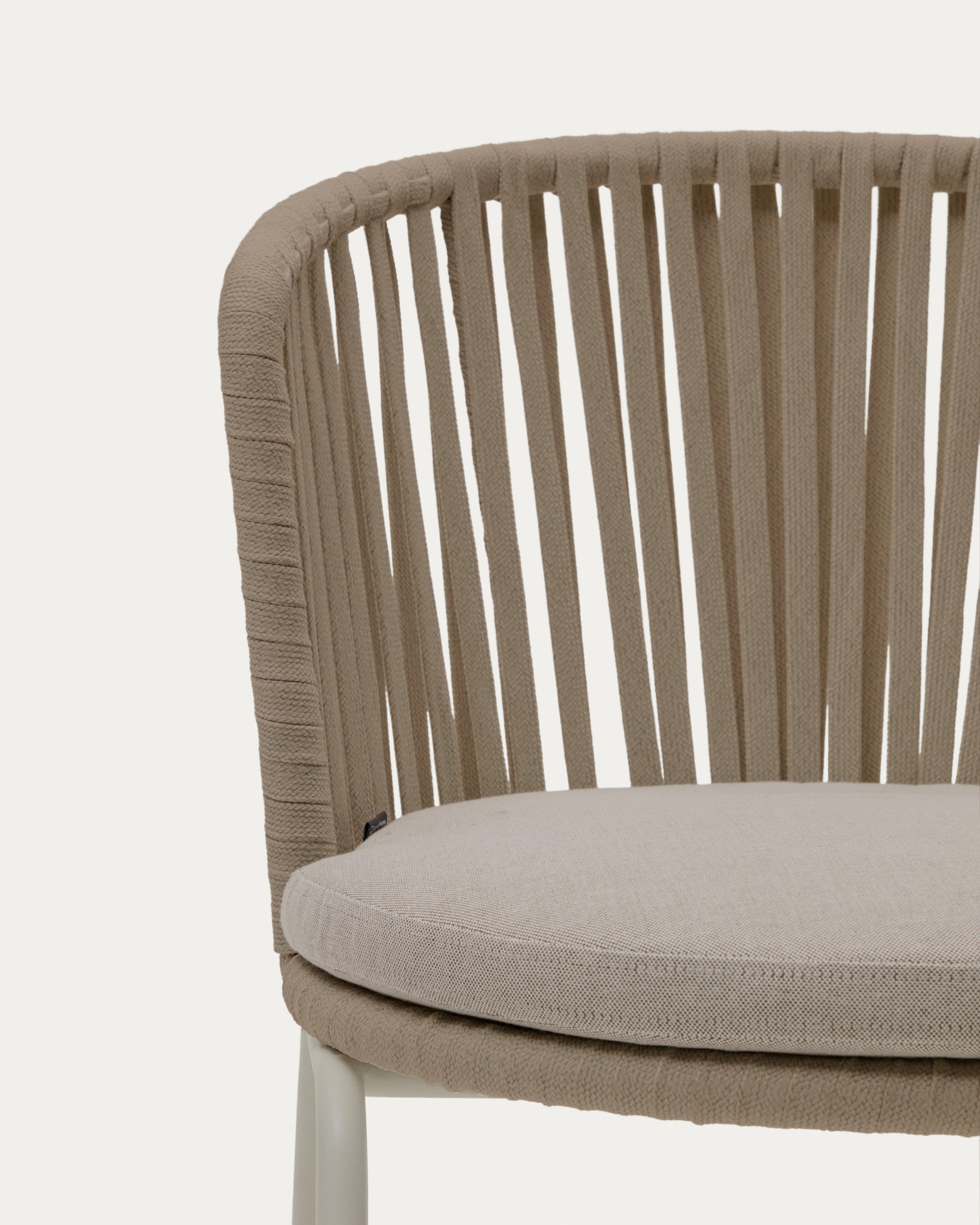 Saconca outdoor chair with cord and beige galvanised steel - Detail