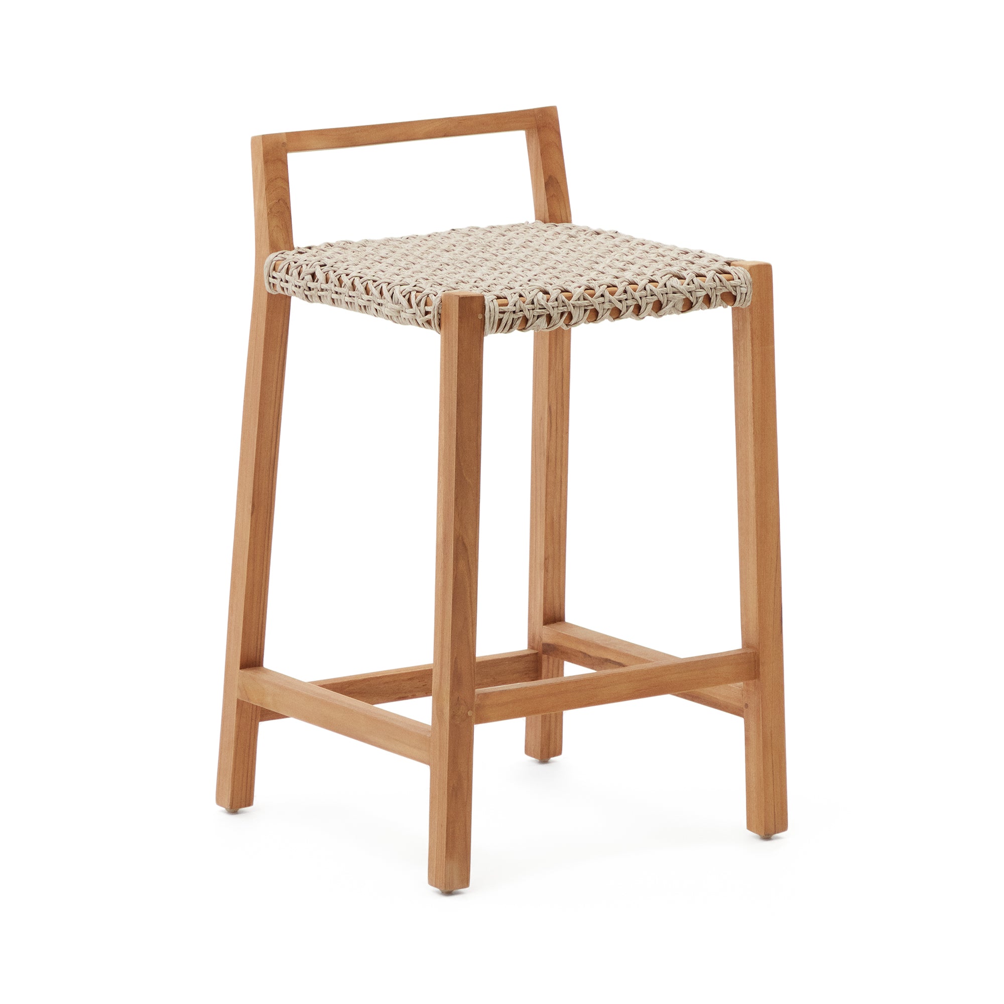 Giverola solid teak wood stool, 67,5 cm - Product Image