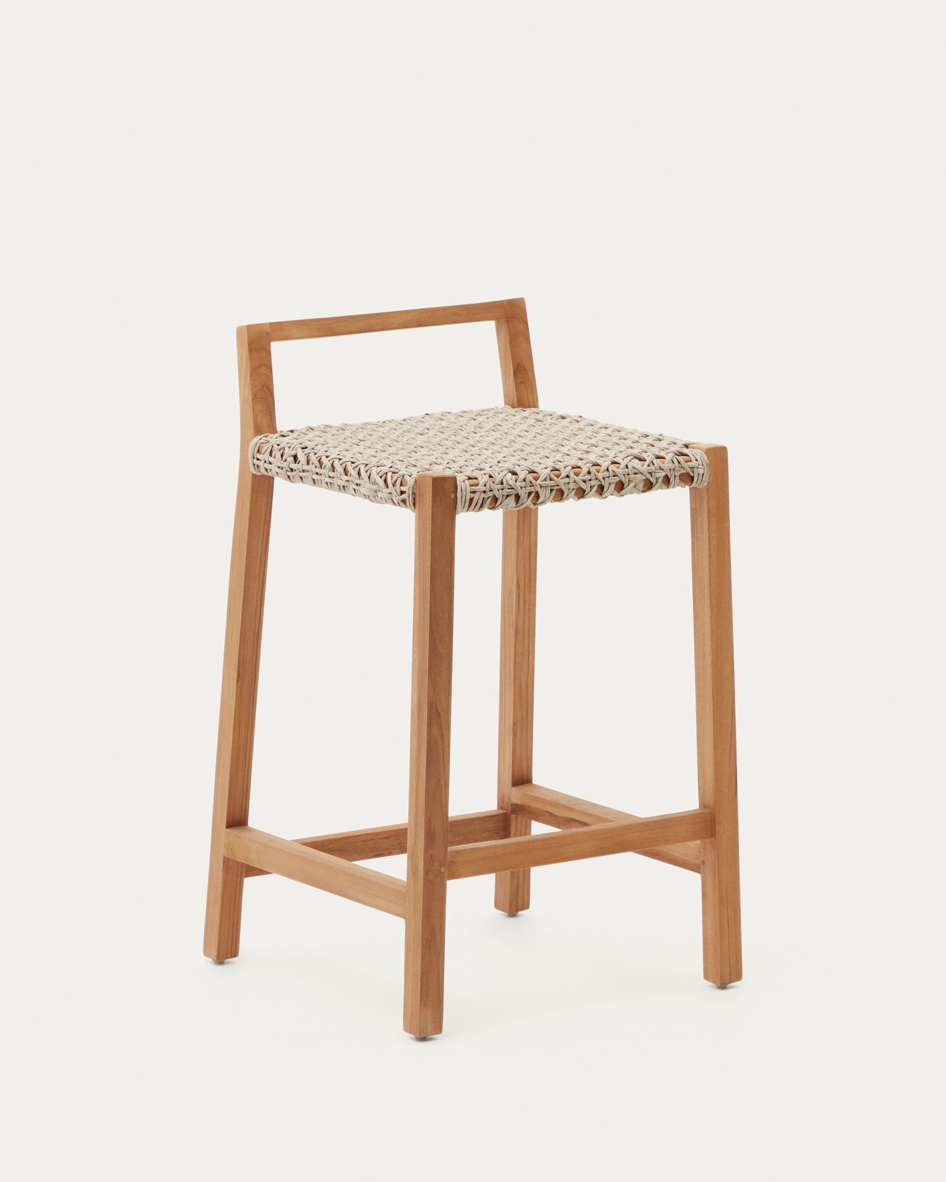 Giverola solid teak wood stool, 67,5 cm - Product View