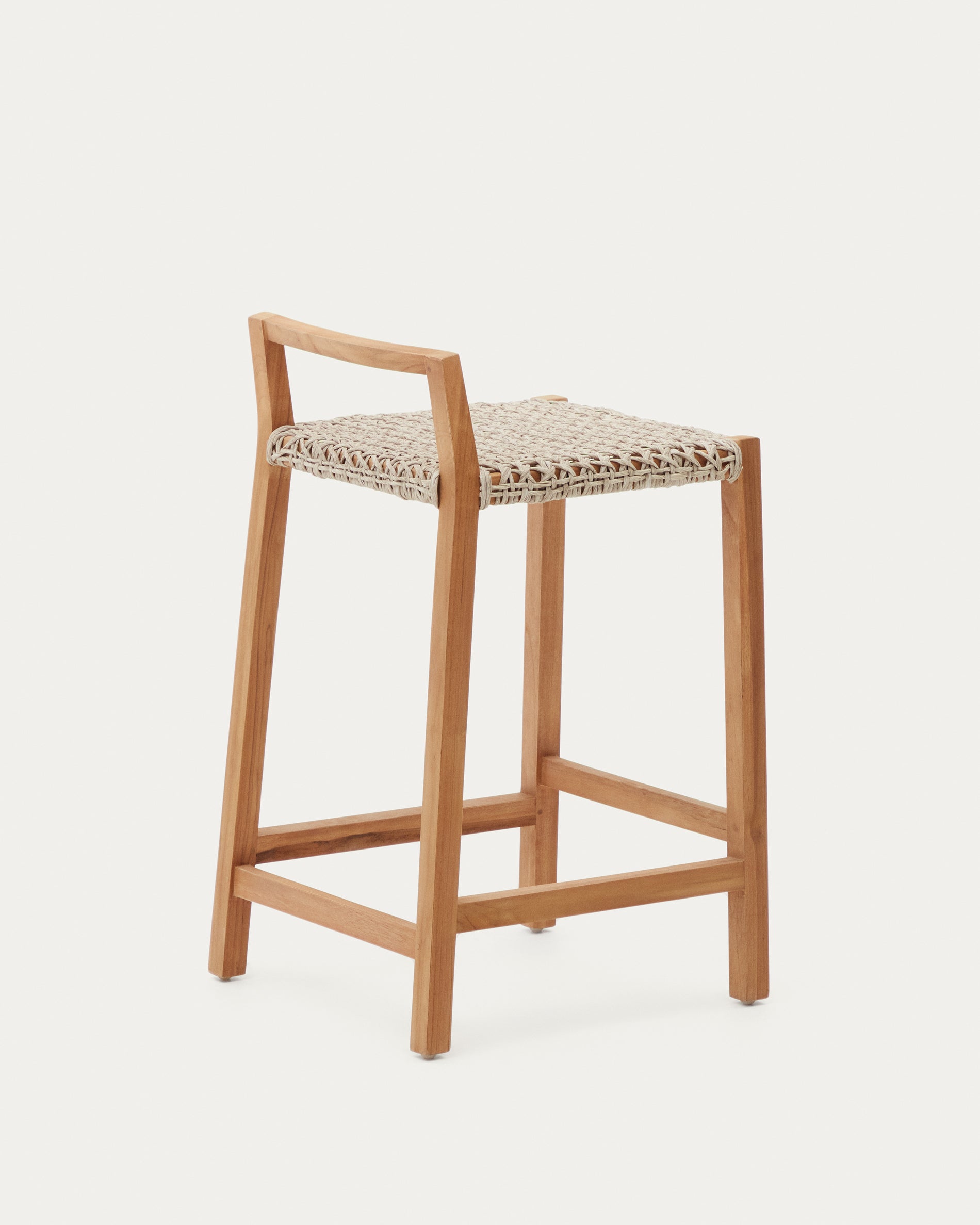 Giverola solid teak wood stool, 67,5 cm - Product View