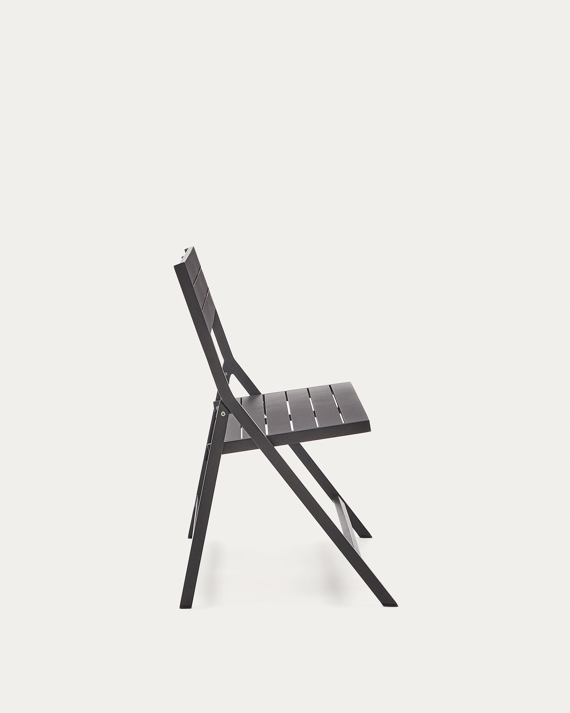 Folding outdoor Bench torreta made of aluminum with dark grey finish - Product View