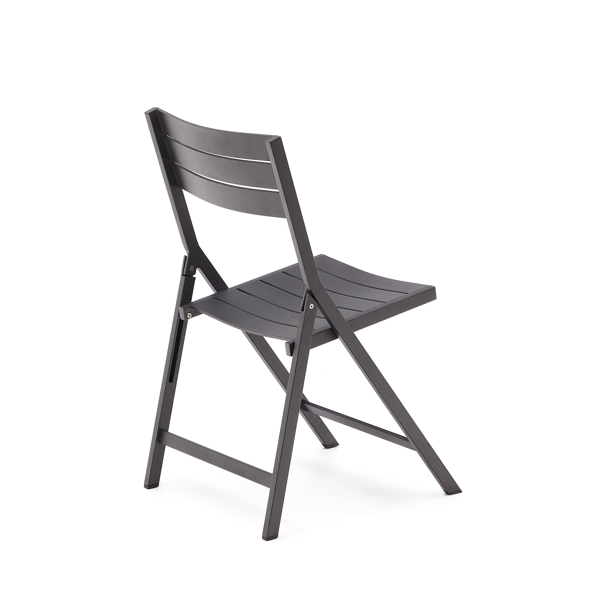 Torreta folding outdoor chair made of aluminum with black coating