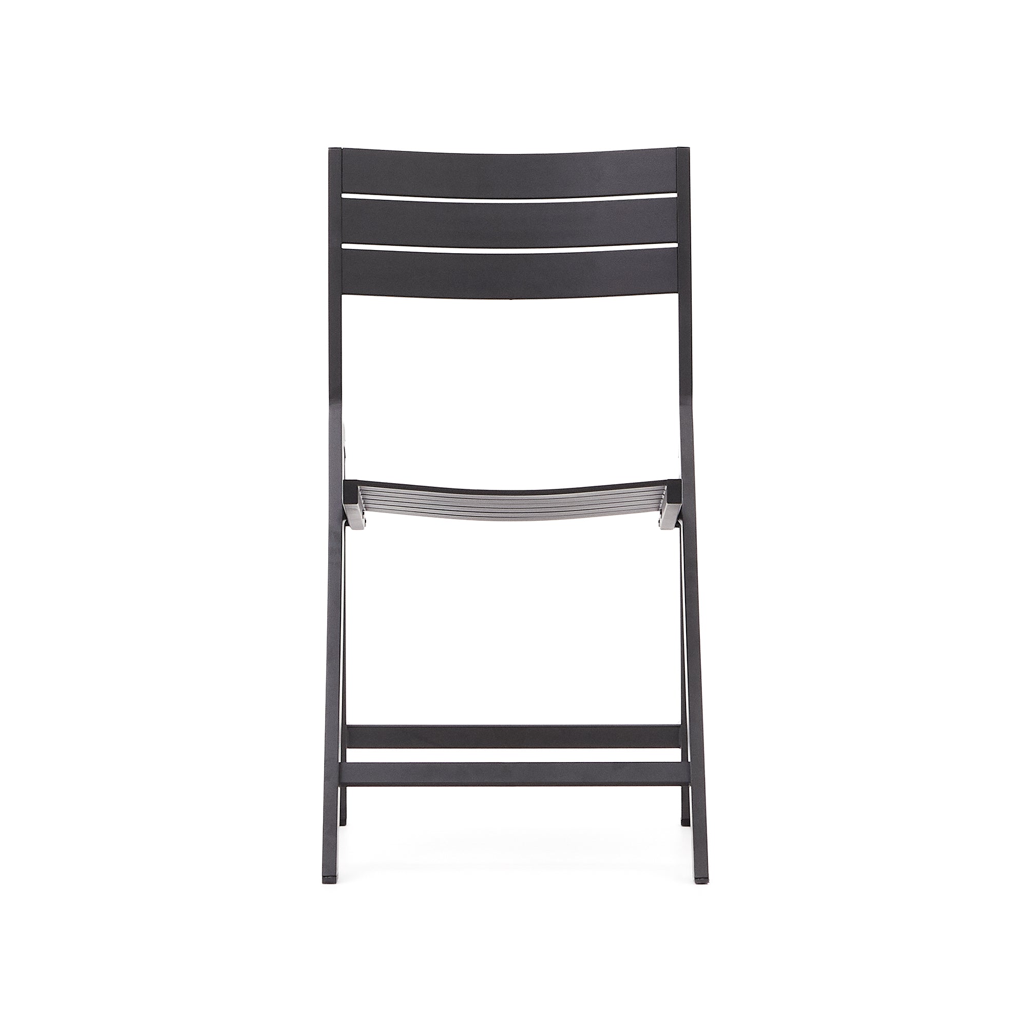 Torreta folding outdoor chair made of aluminum with black coating