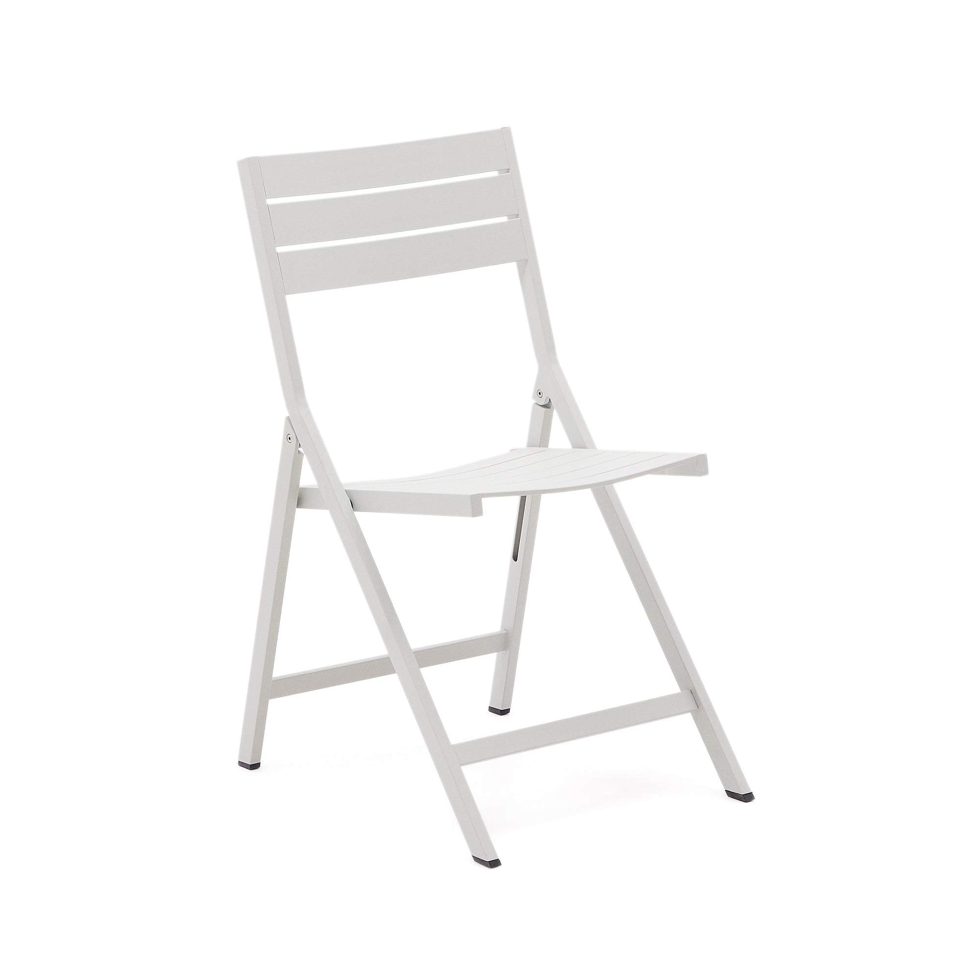 Összecsukható kültéri szék Torreta alumíniumból, fehér befejezéssel