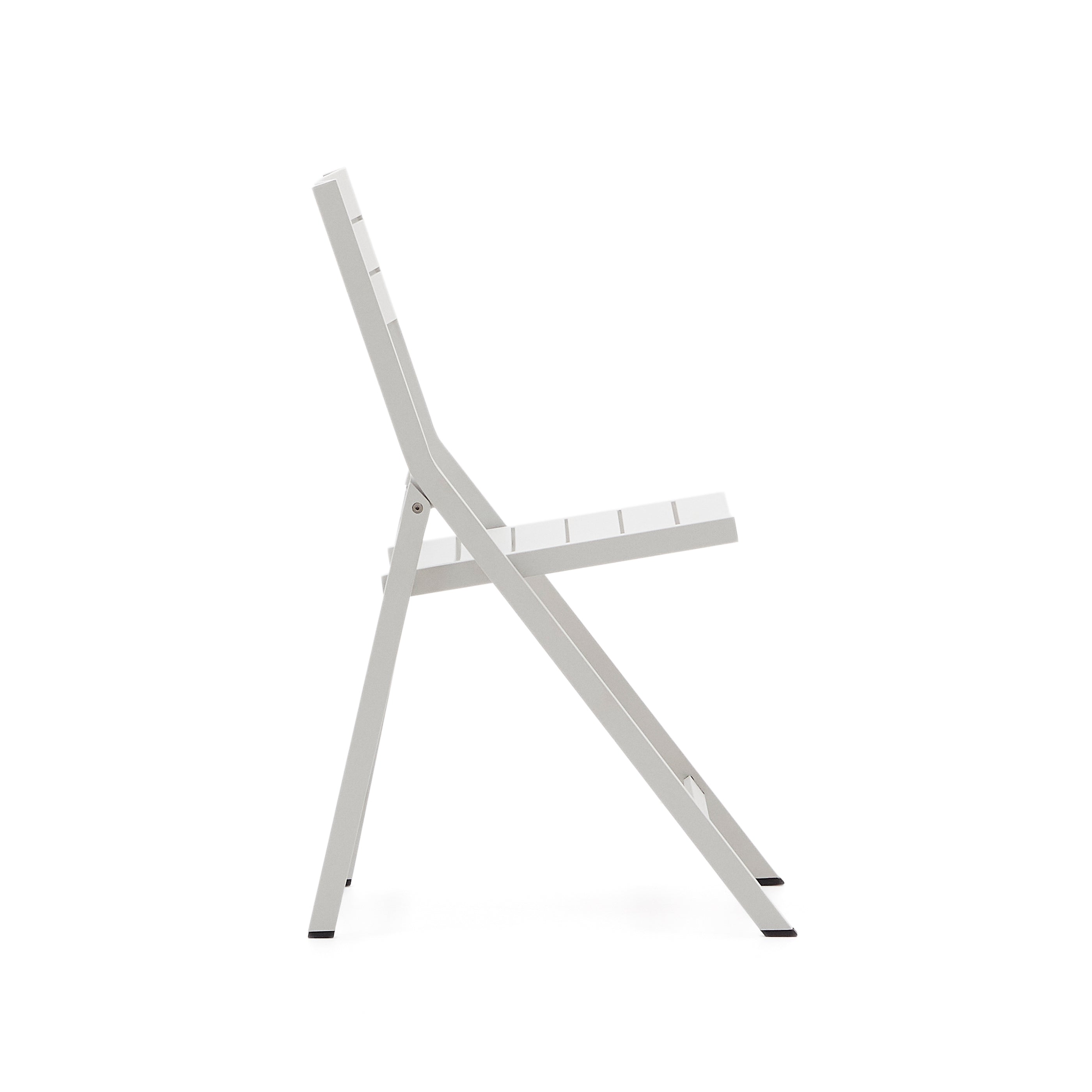 Folding outdoor chair in Torreta aluminum with white finish