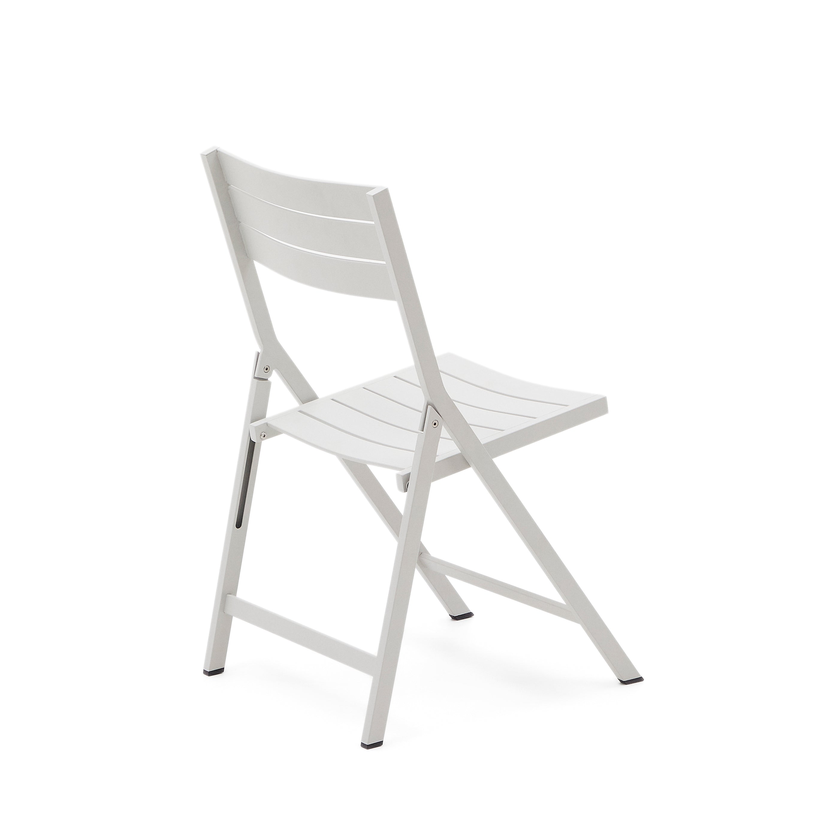 Folding outdoor chair in Torreta aluminum with white finish