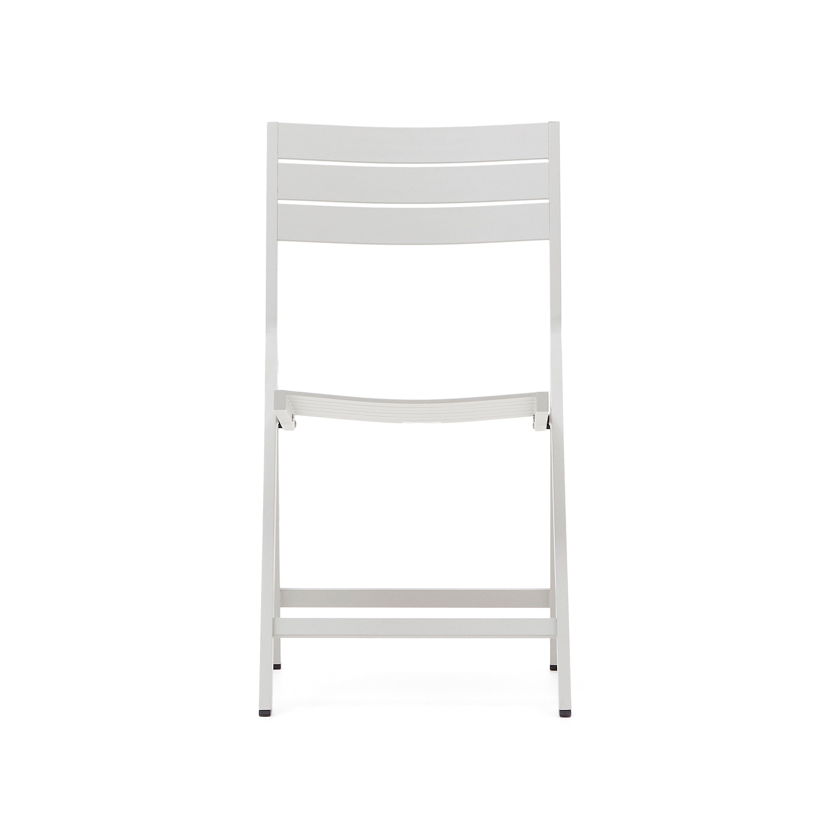 Folding outdoor chair in Torreta aluminum with white finish