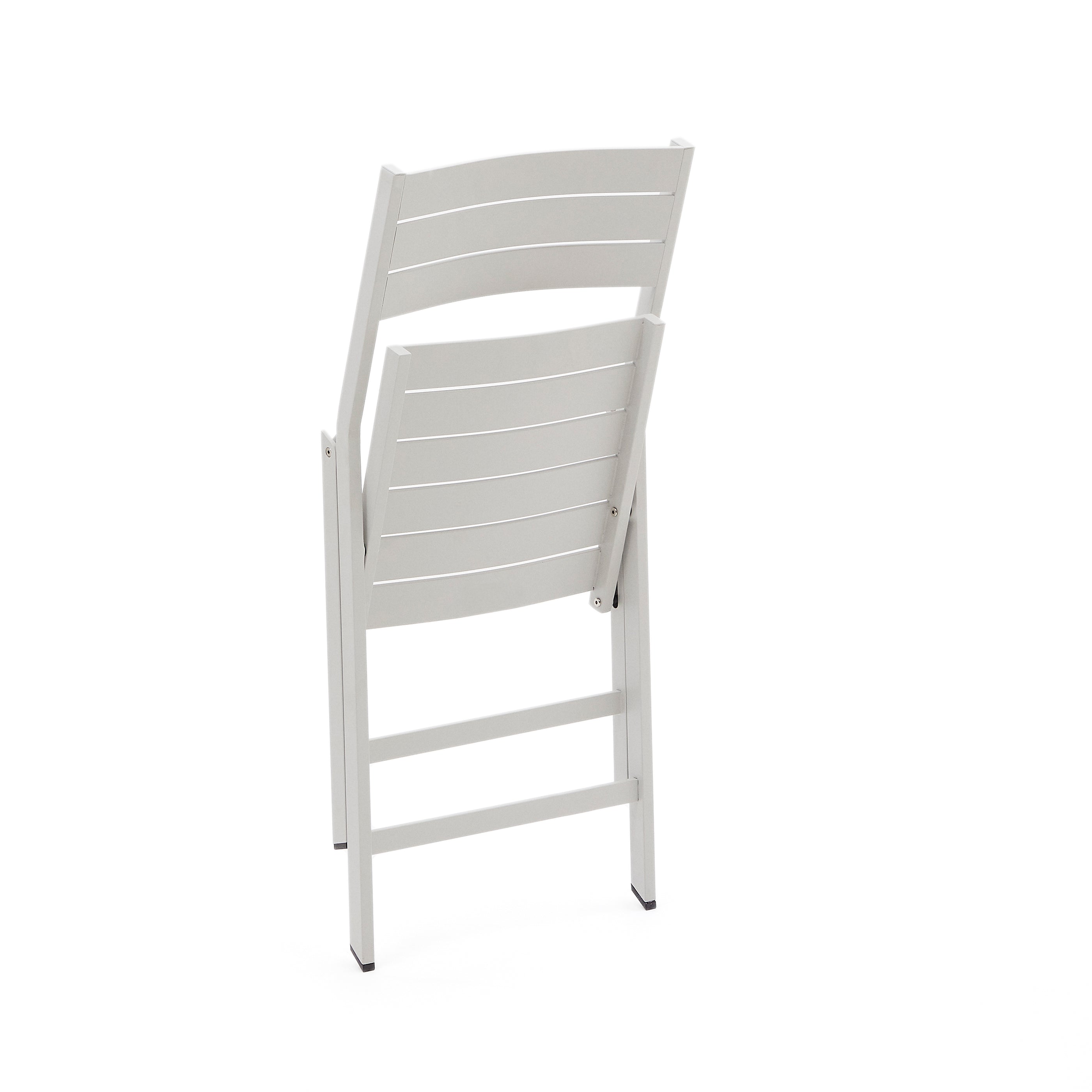 Folding outdoor chair in Torreta aluminum with white finish