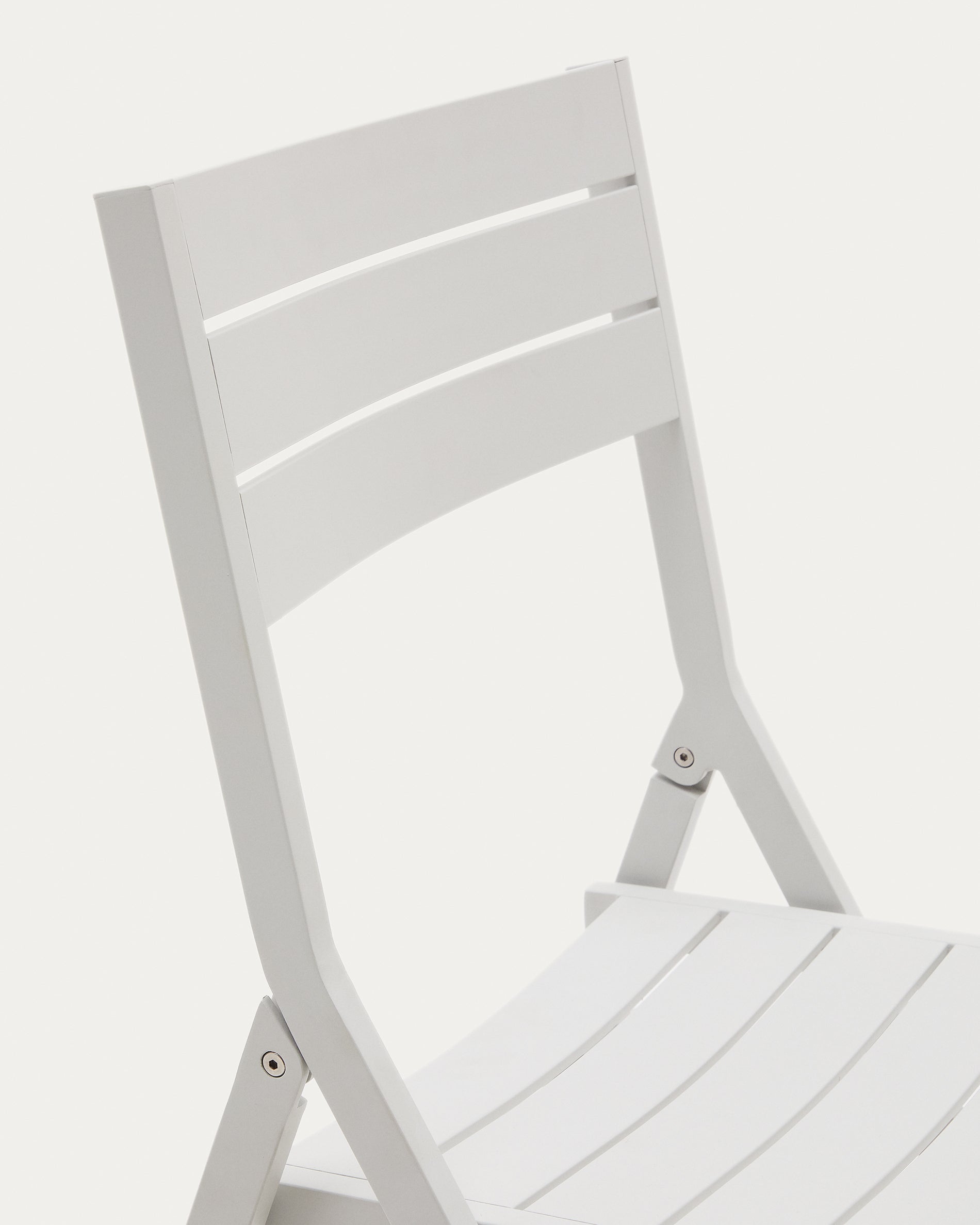 Folding outdoor chair in Torreta aluminum with white finish