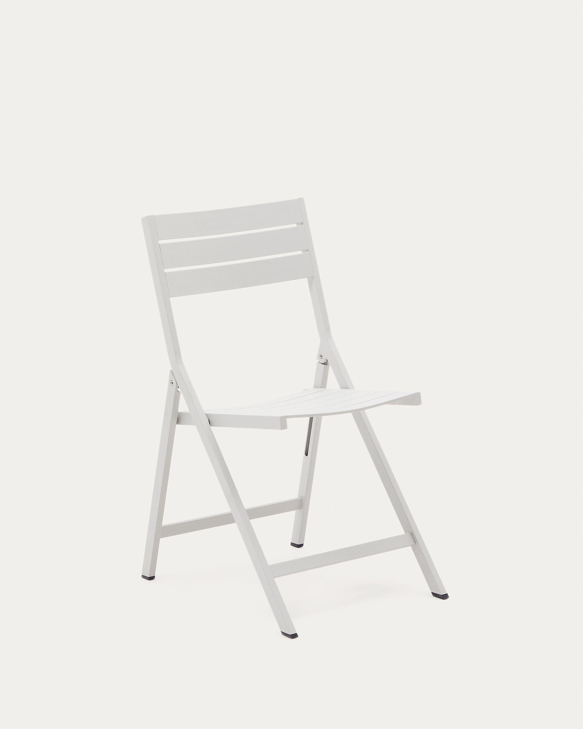 Folding outdoor chair in Torreta aluminum with white finish