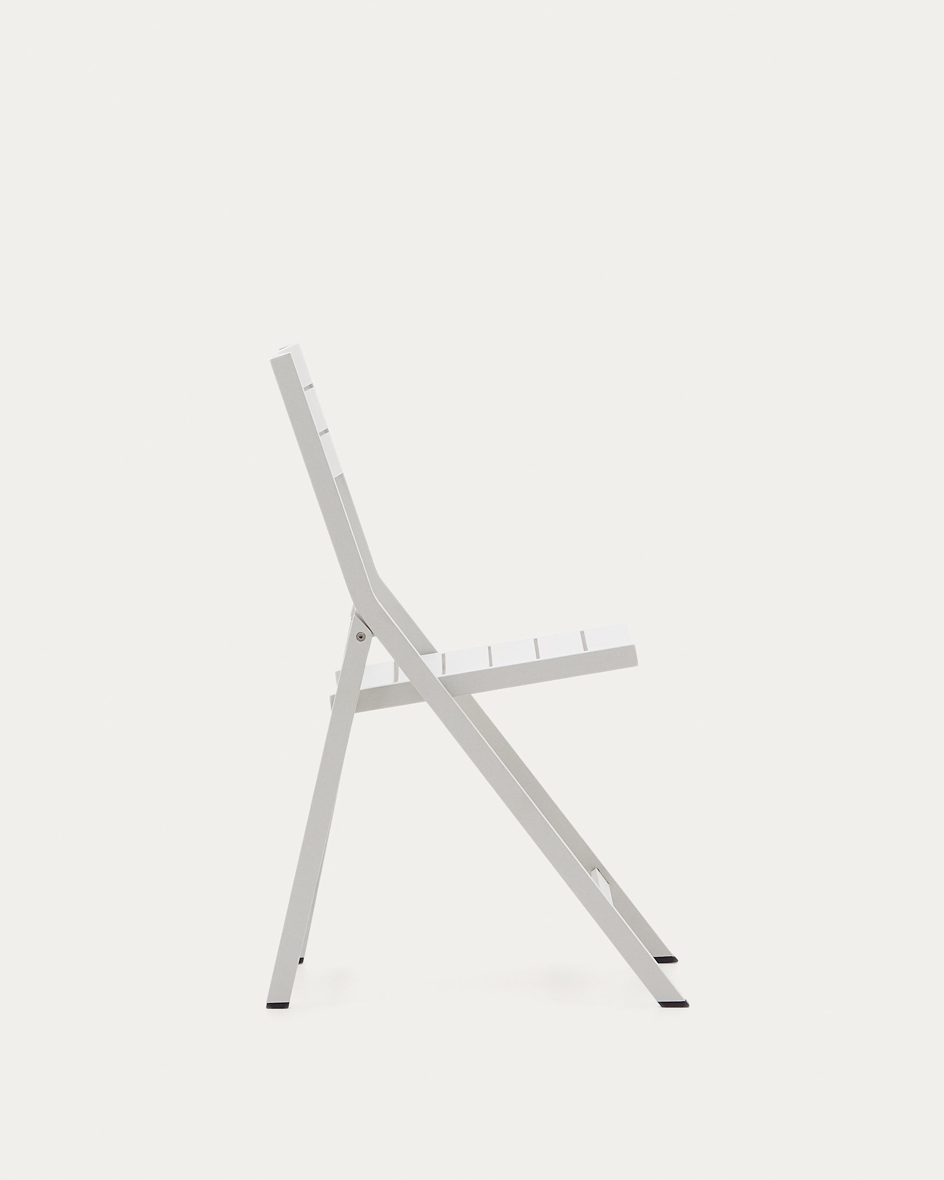 Folding outdoor chair in Torreta aluminum with white finish