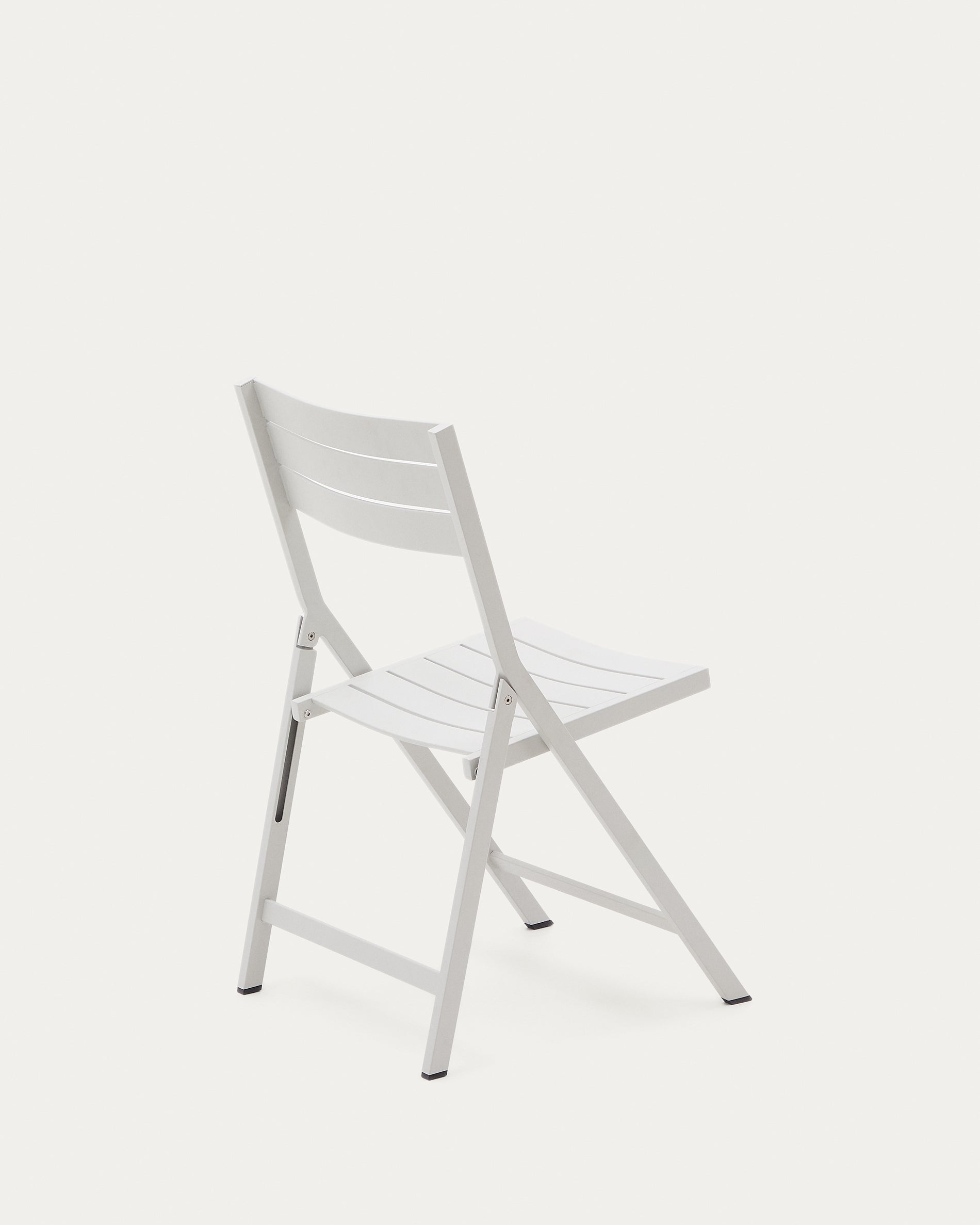 Folding outdoor chair in Torreta aluminum with white finish