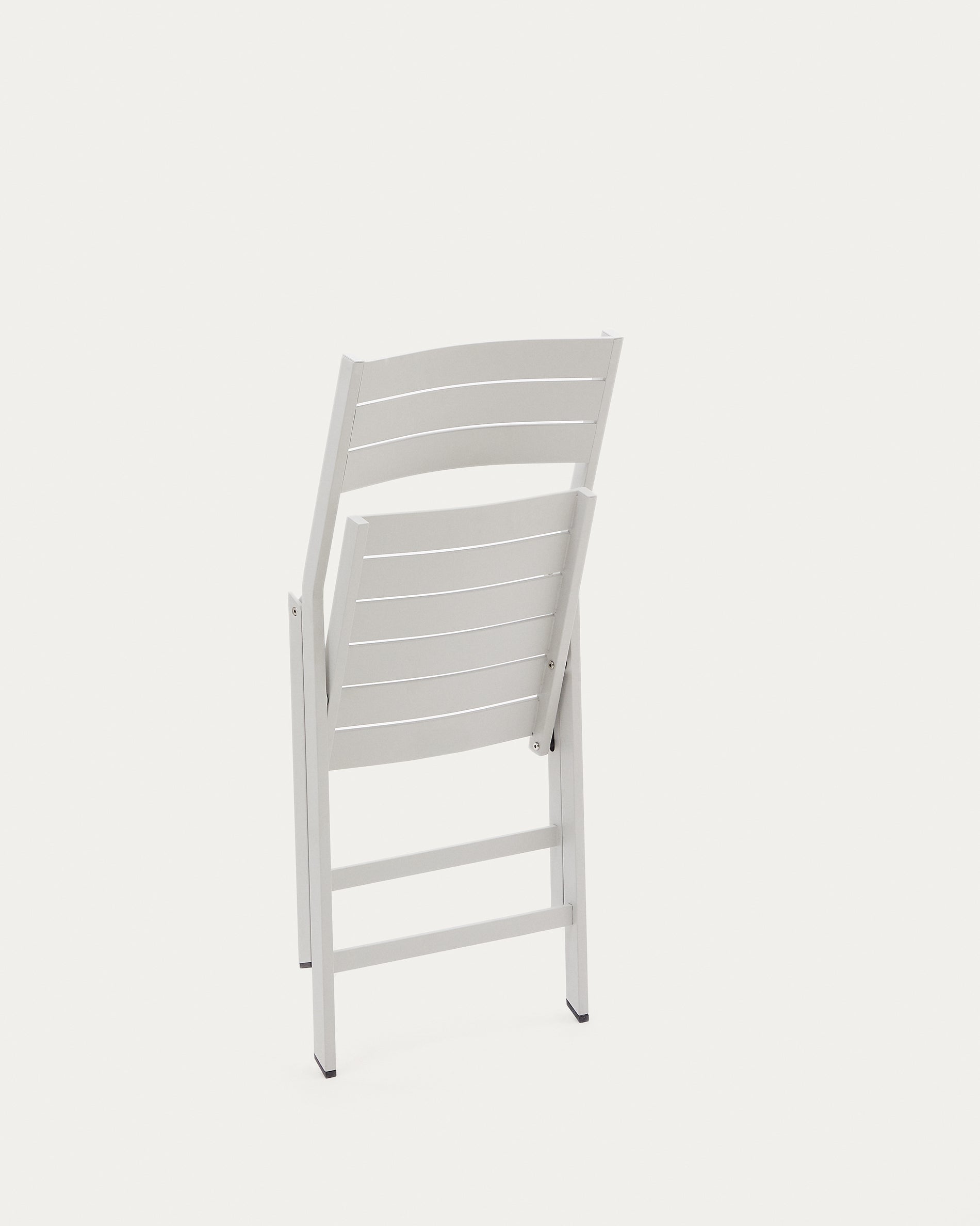 Folding outdoor chair in Torreta aluminum with white finish