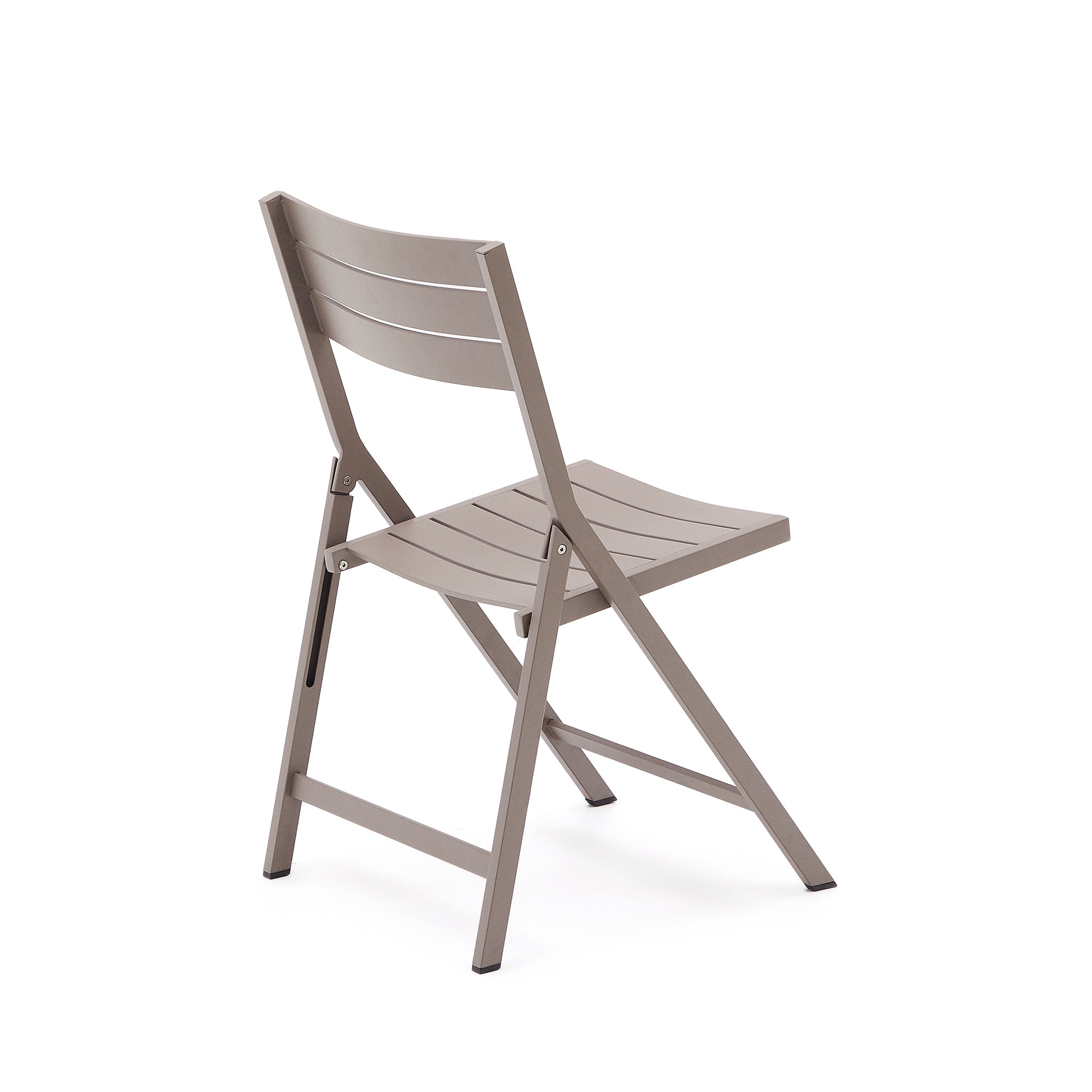 Torreta folding outdoor chair made of aluminum with a matte brown finish