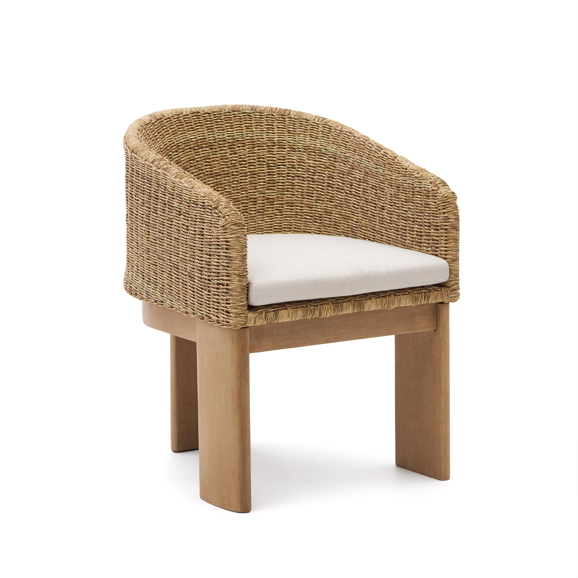 Xoriguer chair in synthetic rattan and solid eucalyptus wood FSC 100% - Product Image