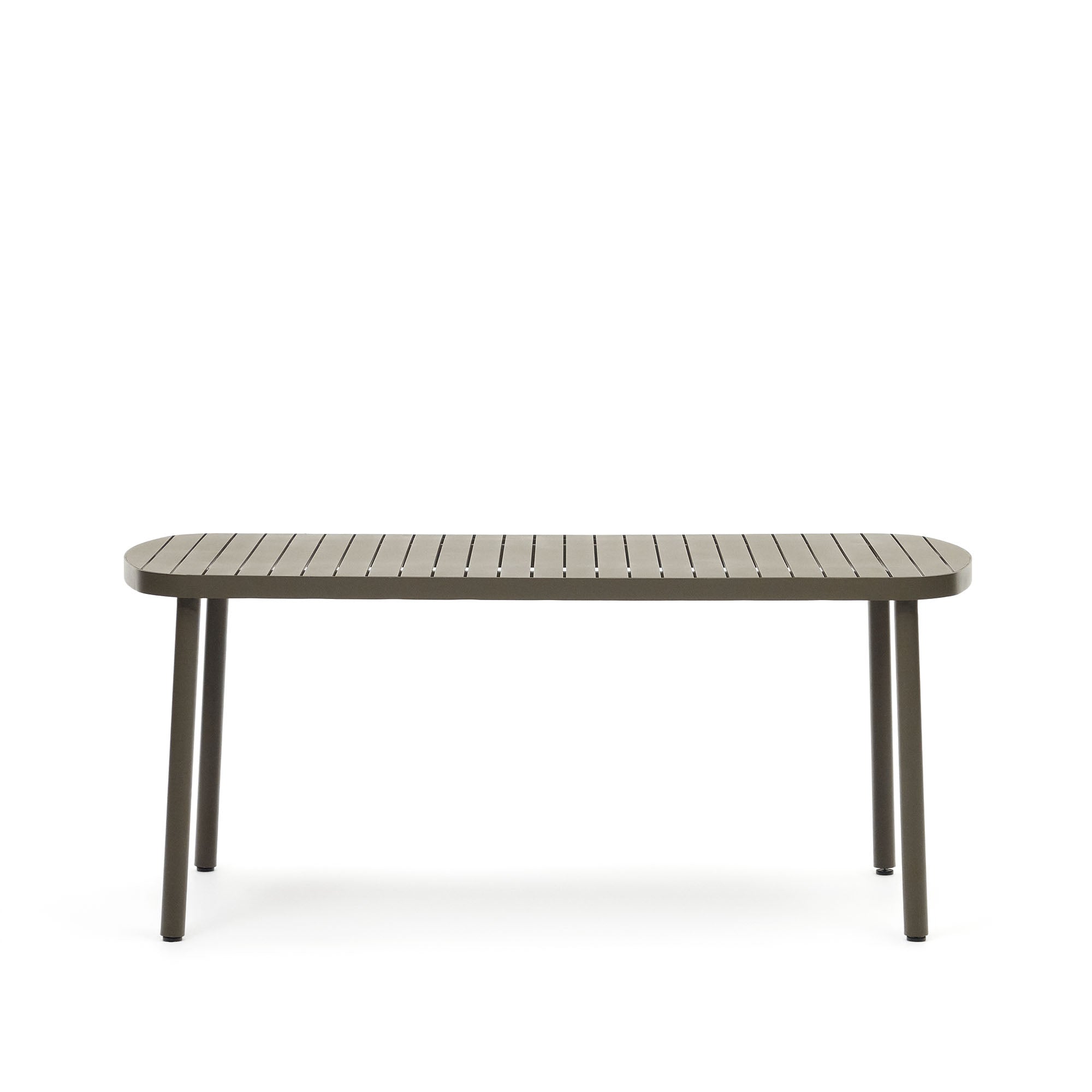 Joncols outdoor aluminium table with a powder coated green finish, 180 x 90 cm - Product Image