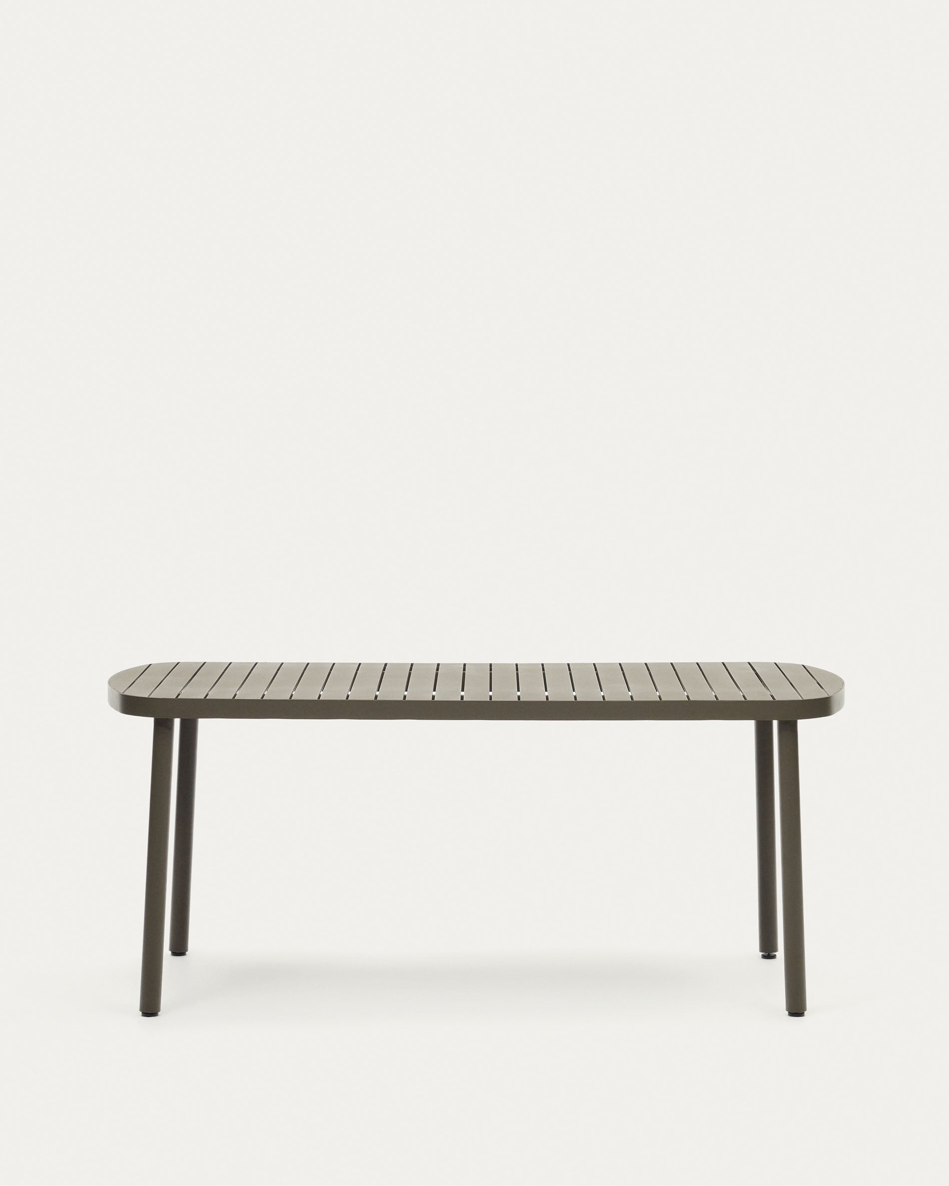 Joncols outdoor aluminium table with a powder coated green finish, 180 x 90 cm - Product View