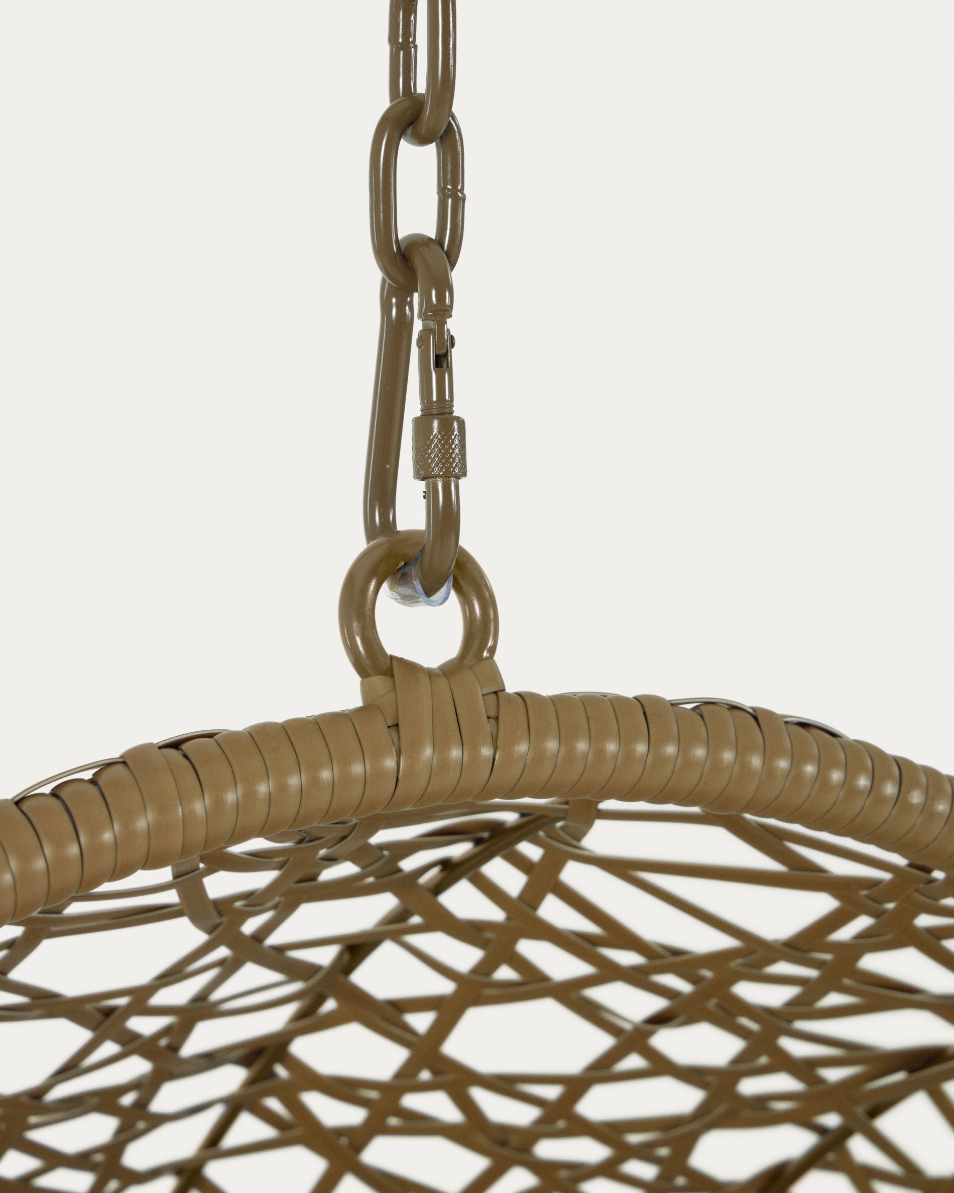 Hanging armchair with dark grey Florina brown feet - Detail