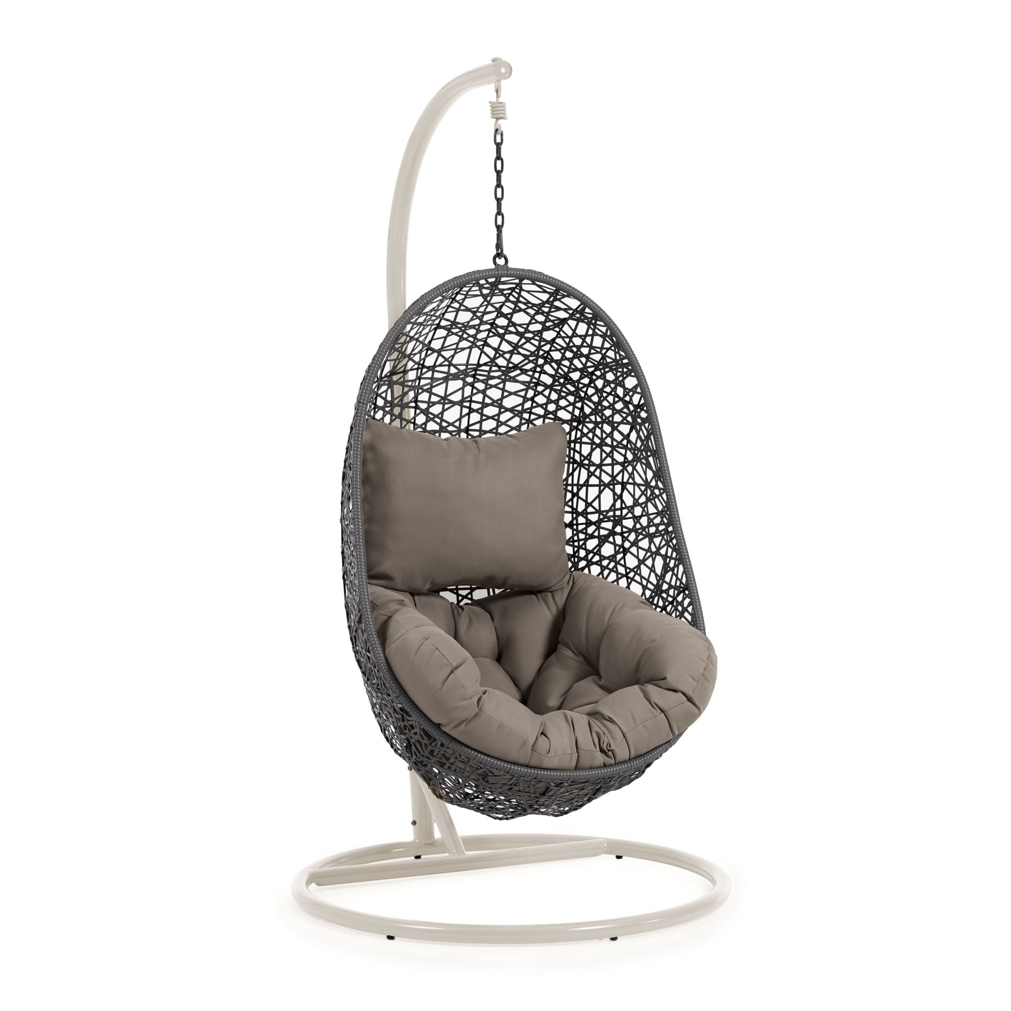 Pendant armchair with light grey Florina dark grey base - Product Image