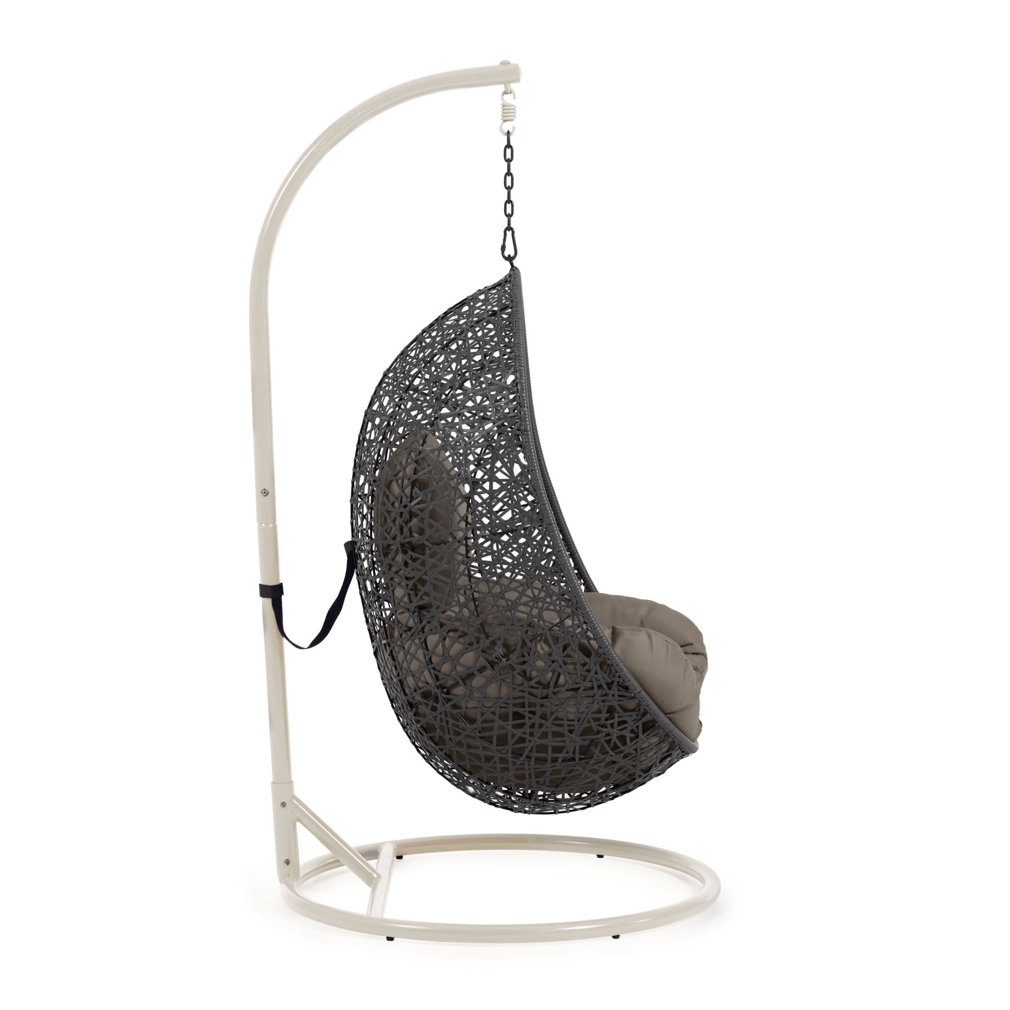 Pendant armchair with light grey Florina dark grey base - Product Image