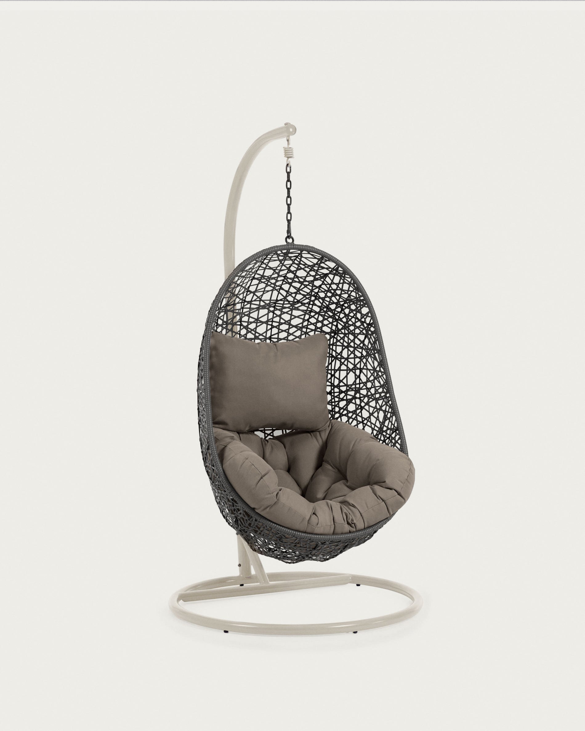 Pendant armchair with light grey Florina dark grey base - Product View