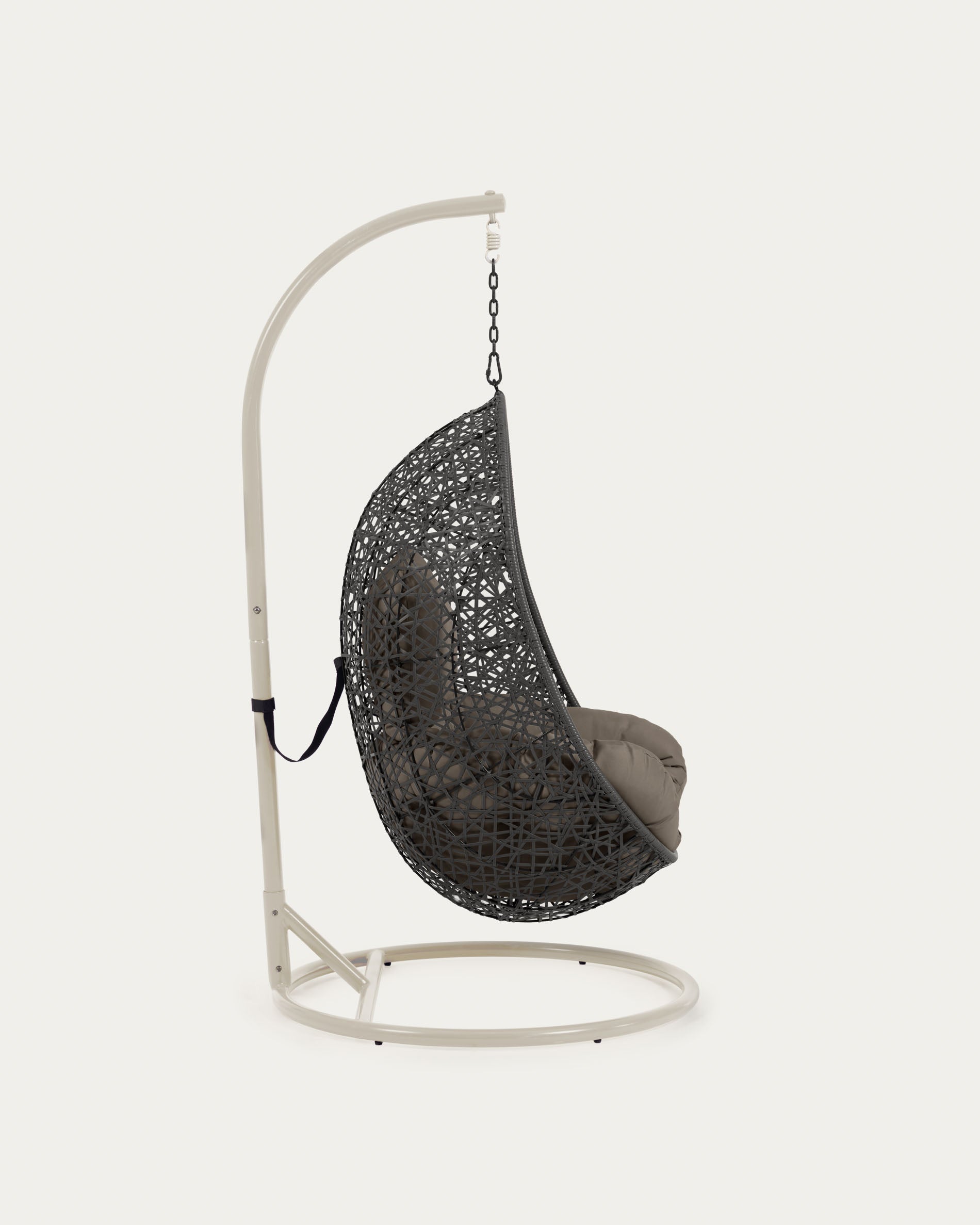Pendant armchair with light grey Florina dark grey base - Product View