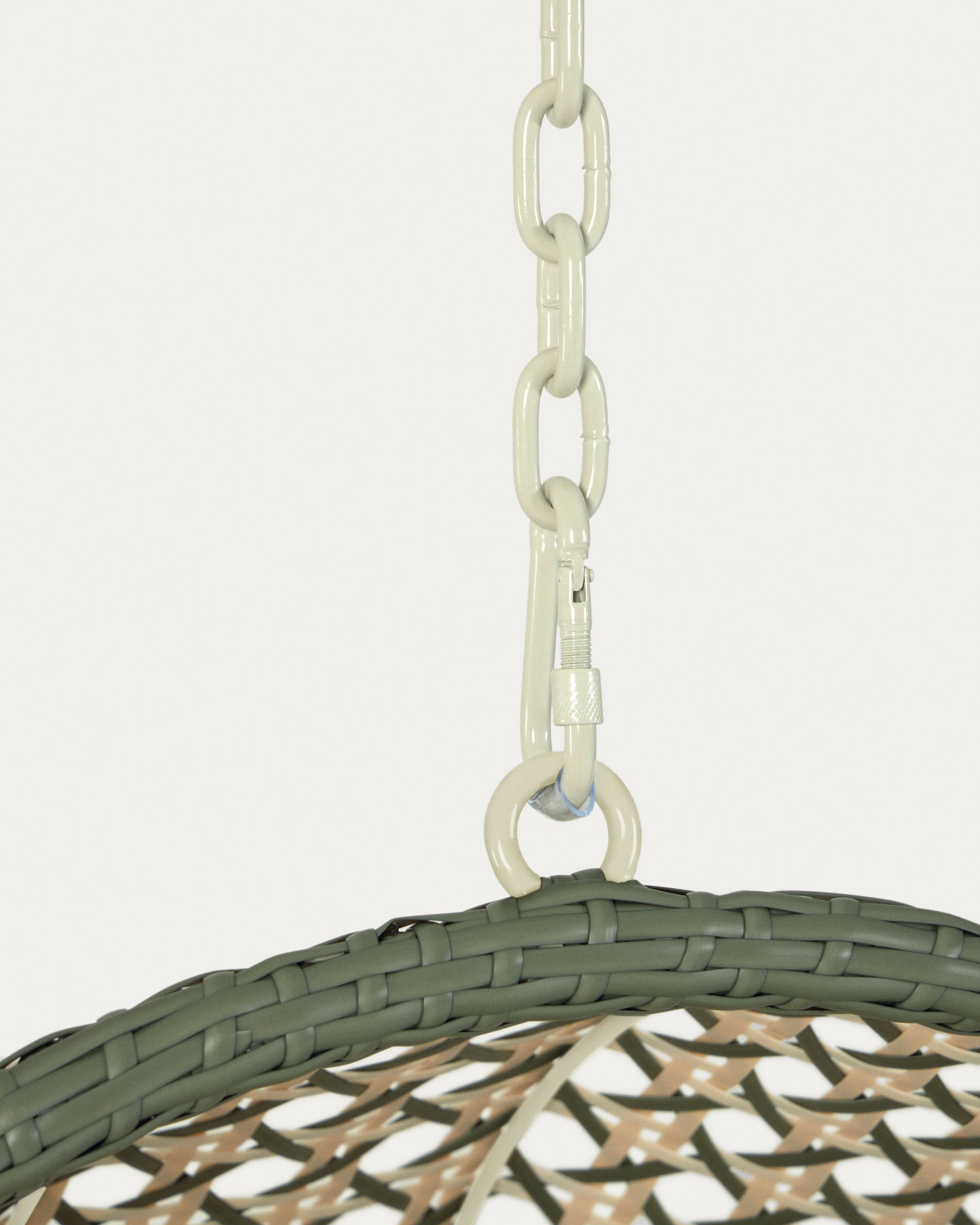 Cira multicolour hanging armchair with dark grey base - Detail