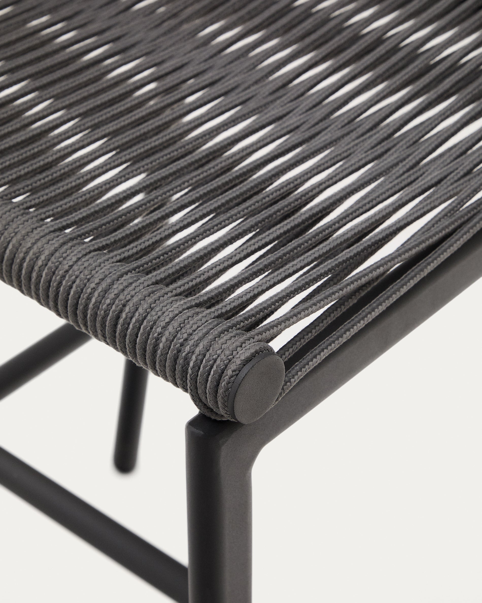 Culip kültéri szék kötélből és szürke alumíniumból, 65 cm