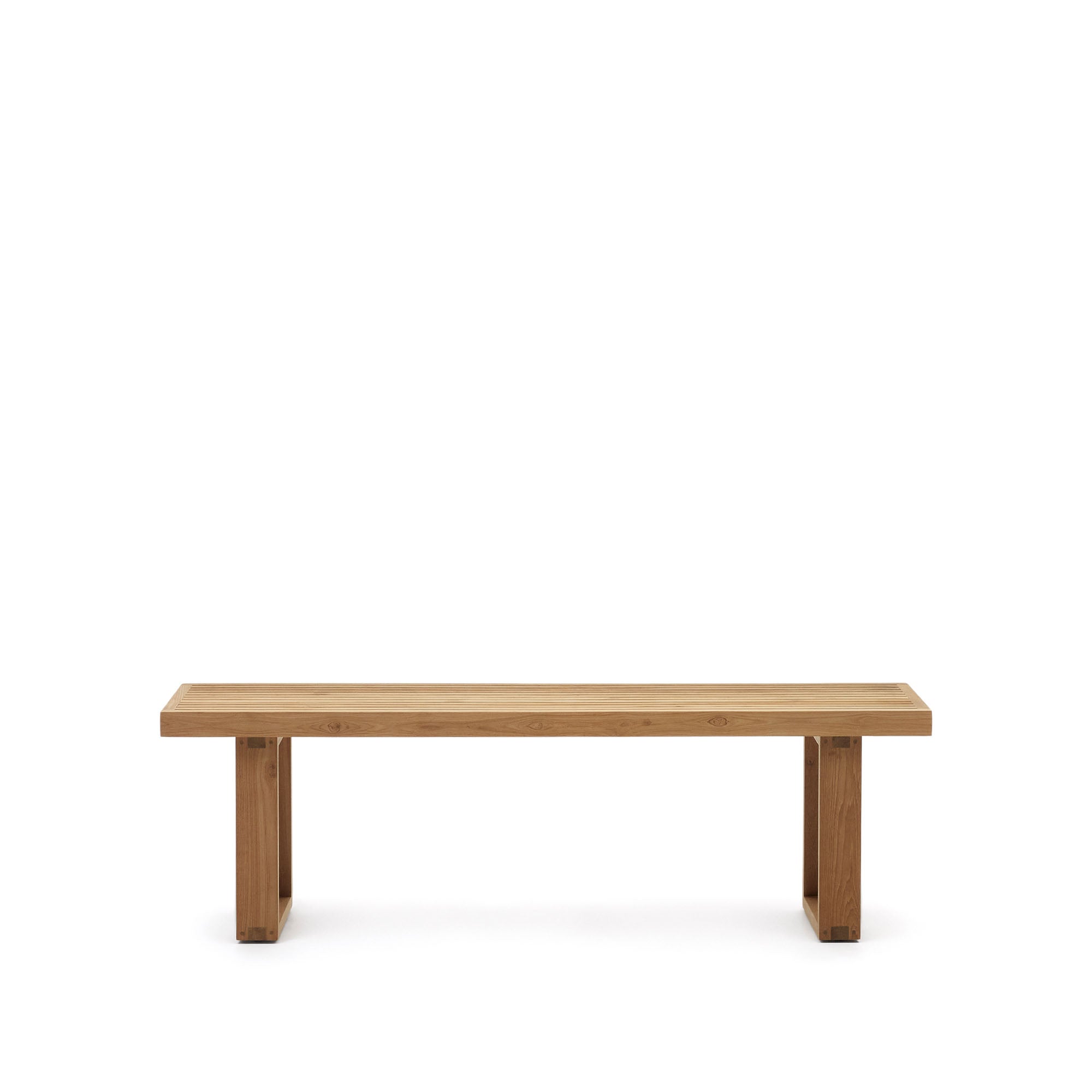 Canadell 100% outdoor solid recycled teak bench, 170 cm - Product Image