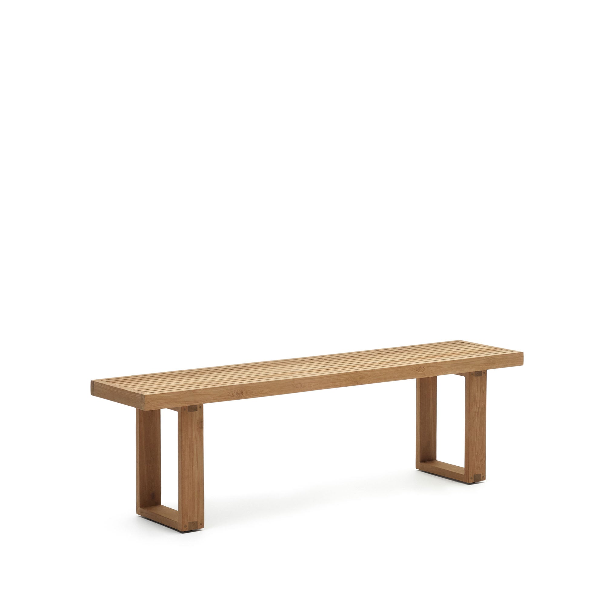 Canadell 100% outdoor solid recycled teak bench, 170 cm - Product Image