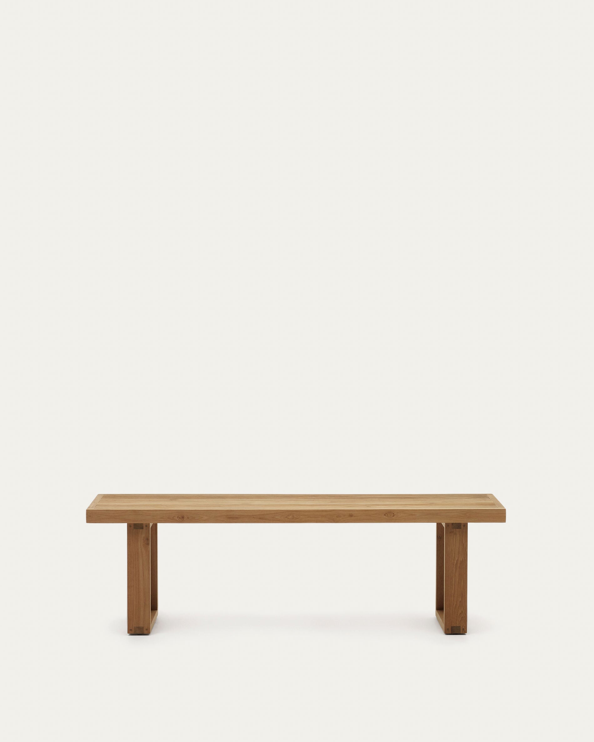 Canadell 100% outdoor solid recycled teak bench, 170 cm - Product View