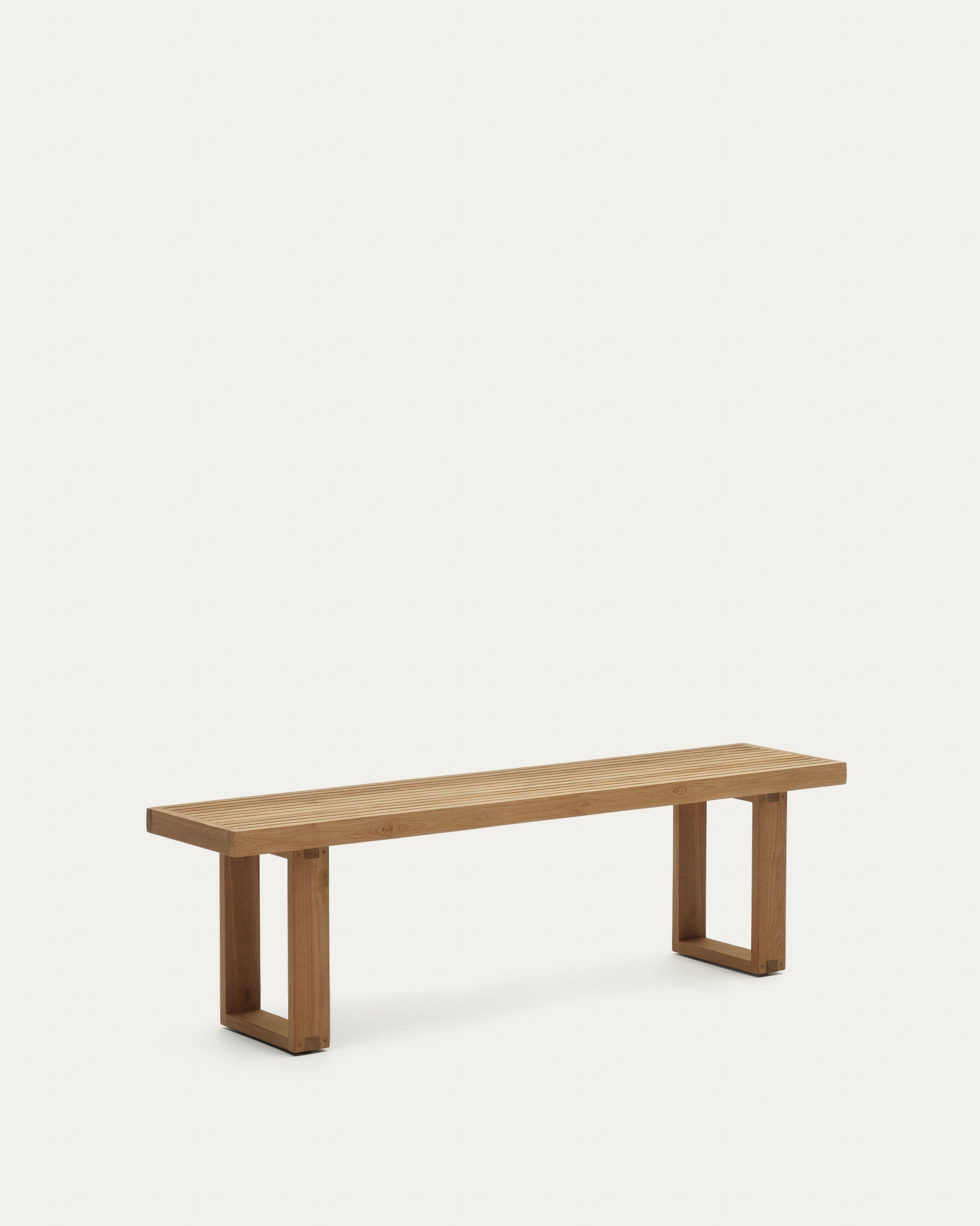 Canadell 100% outdoor solid recycled teak bench, 170 cm - Product View