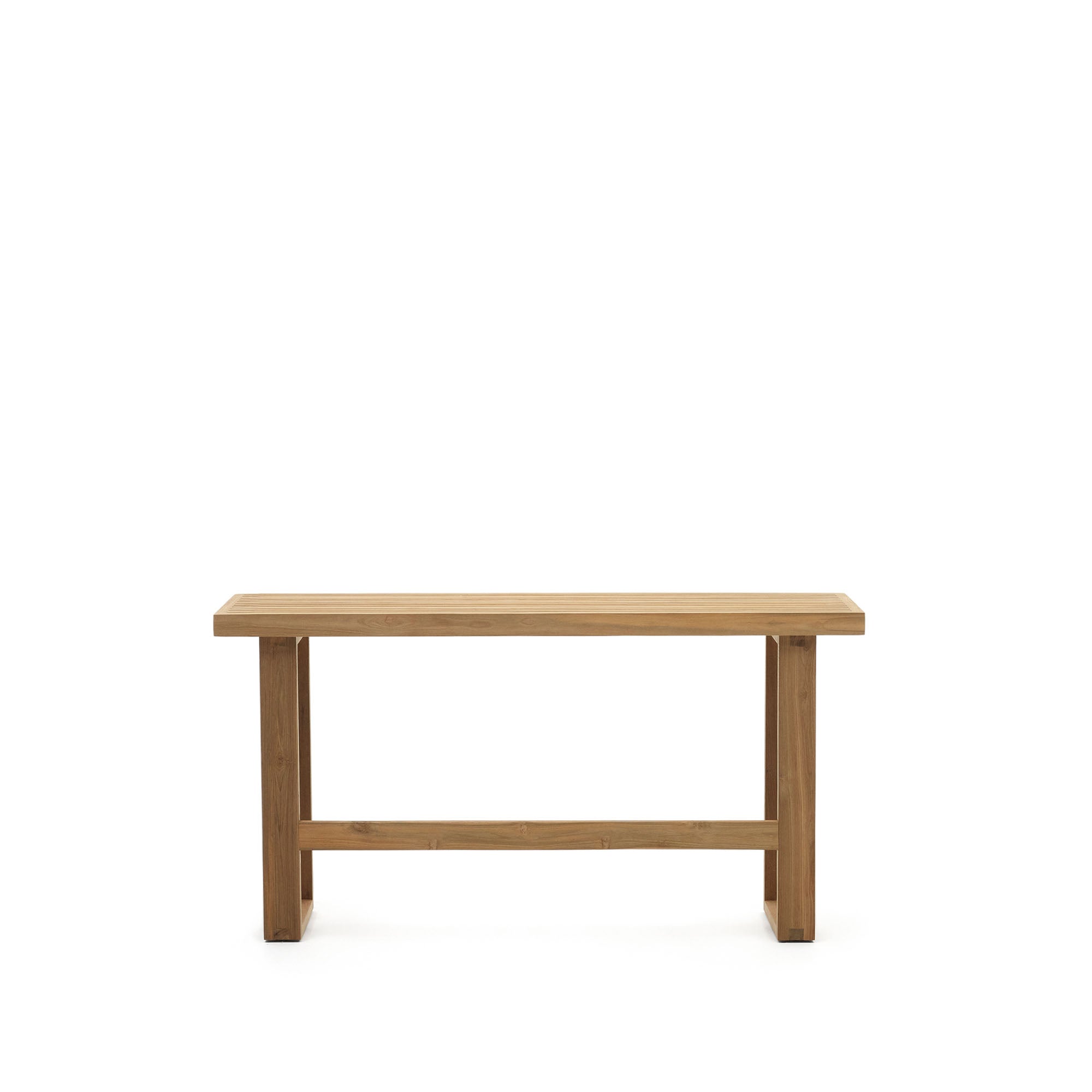 Canadell 100% outdoor solid recycled teak tall bench, 130 cm - Product Image