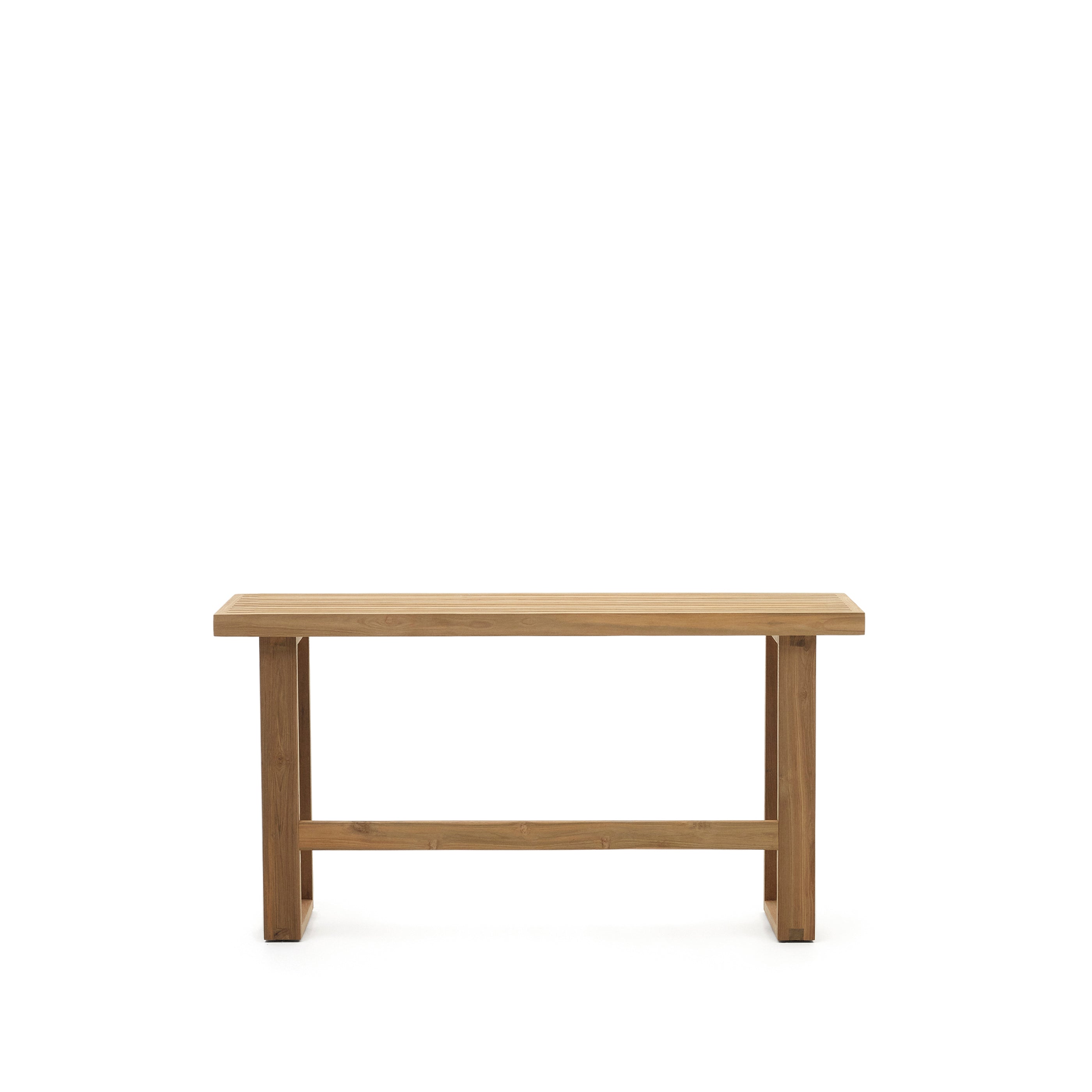 Canadell 100% outdoor solid recycled teak tall bench, 130 cm - Product Image