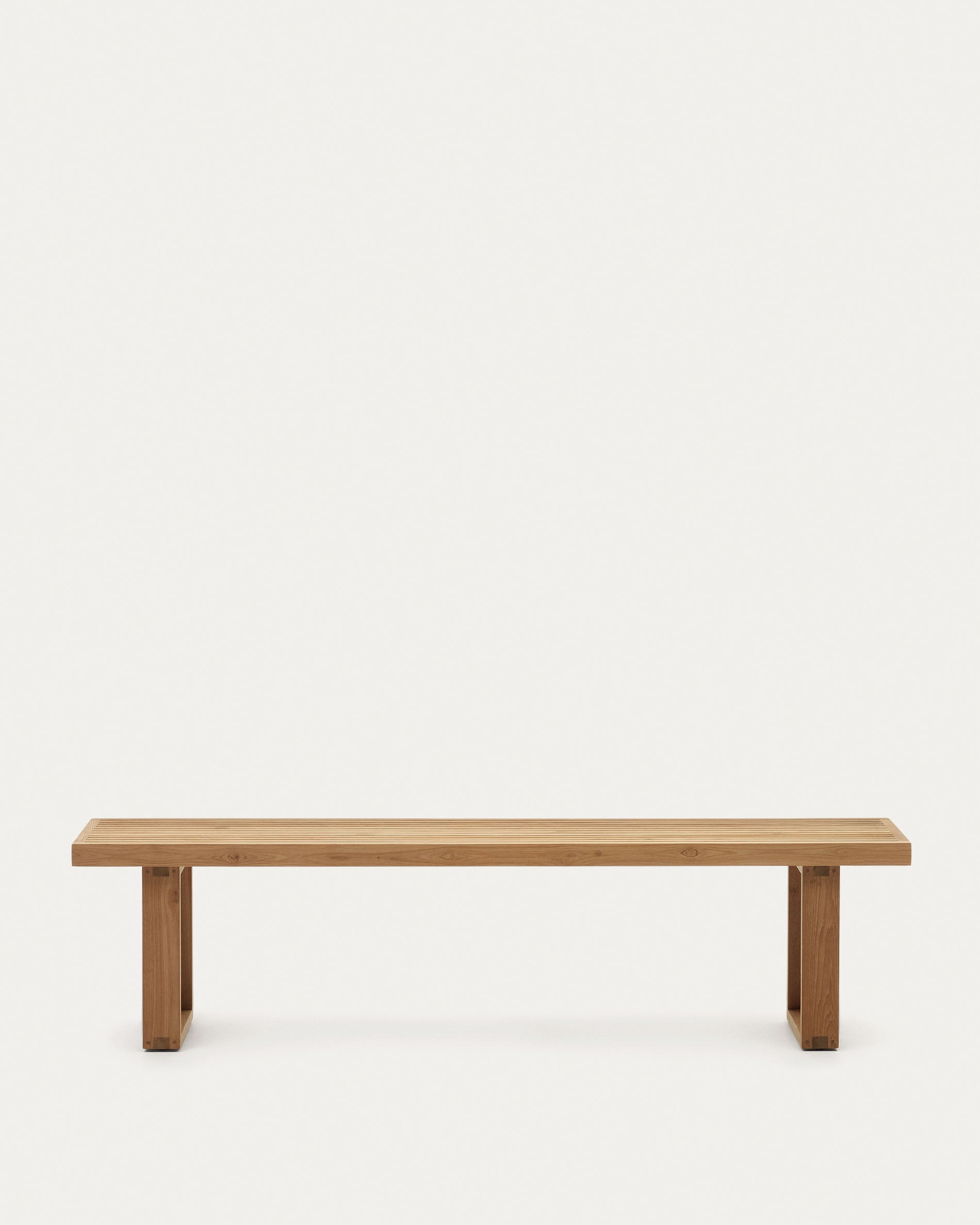 Canadell 100% outdoor solid recycled teak bench, 210 cm - Product View