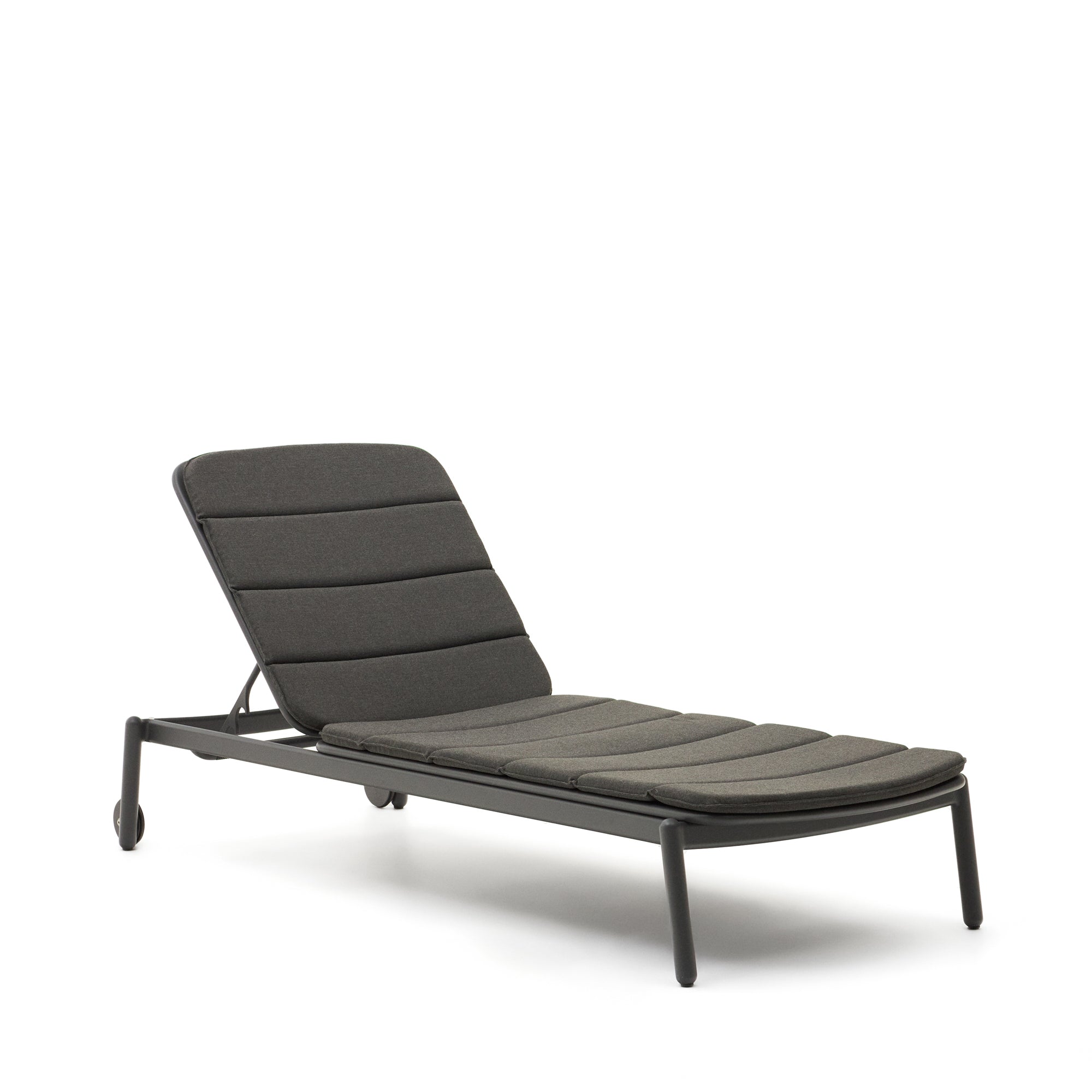 Marcona aluminium sun lounger in a black paint finish - Product Image