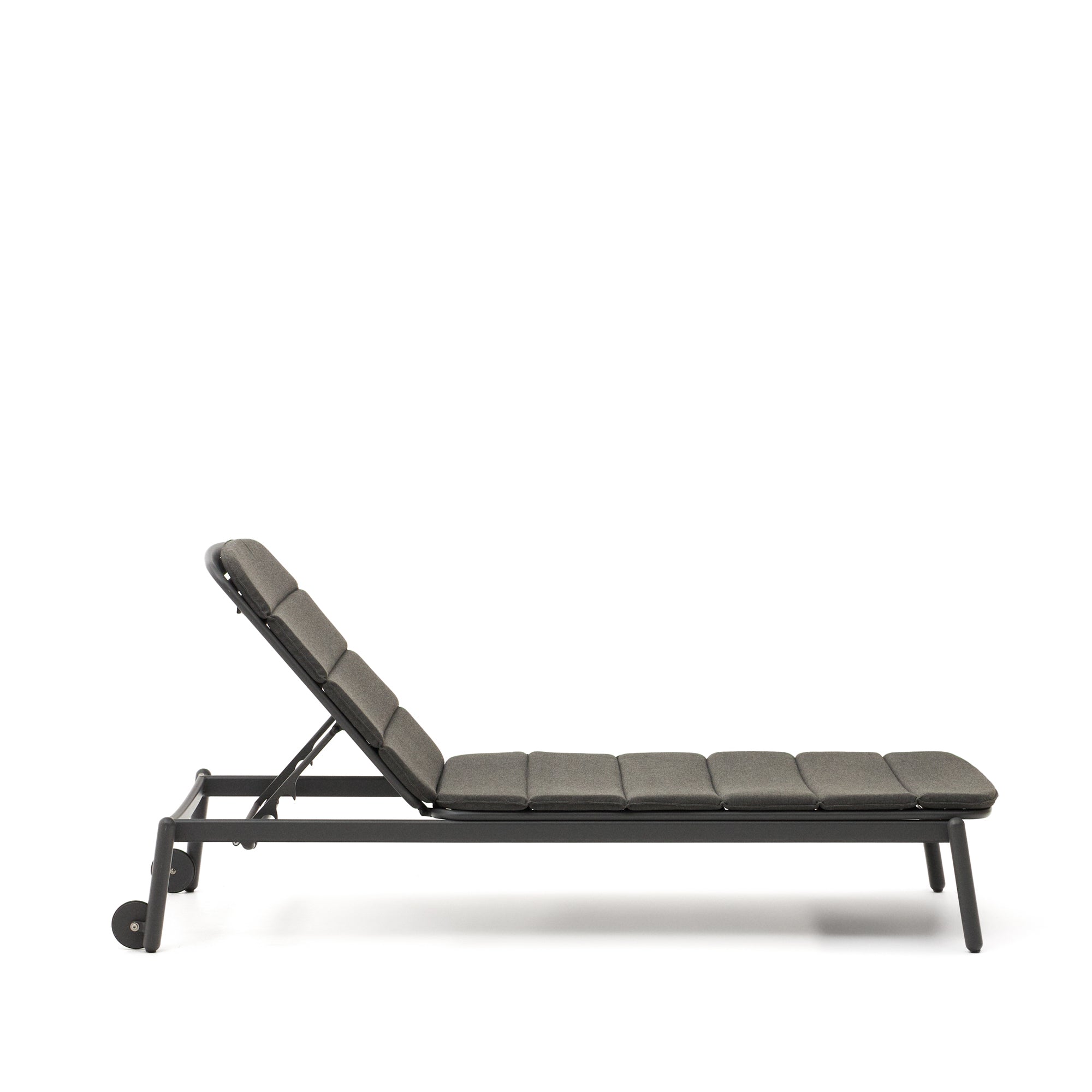 Marcona aluminium sun lounger in a black paint finish - Product Image