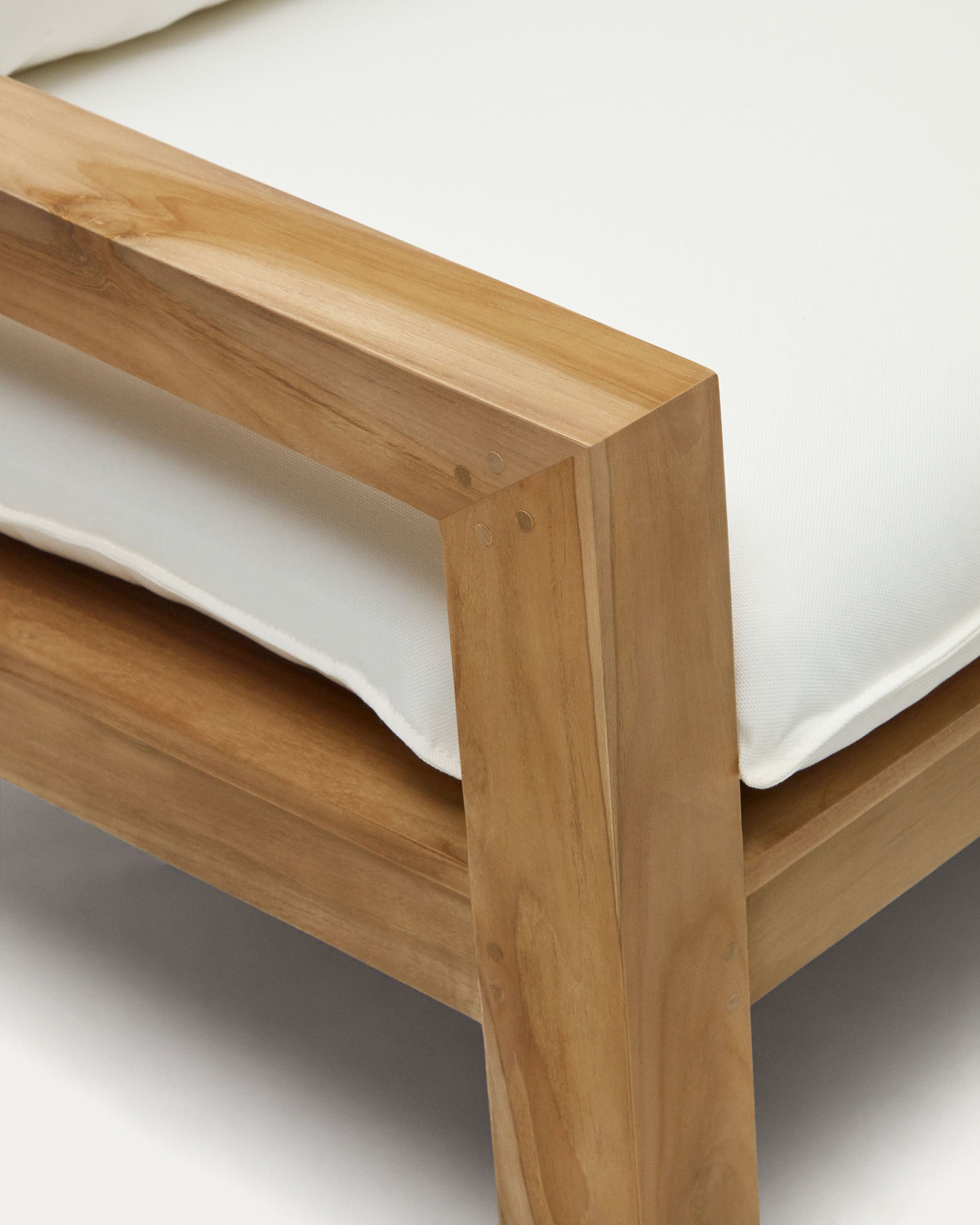 Forcanera 3 seater solid teak sofa, 211 cm - Detail