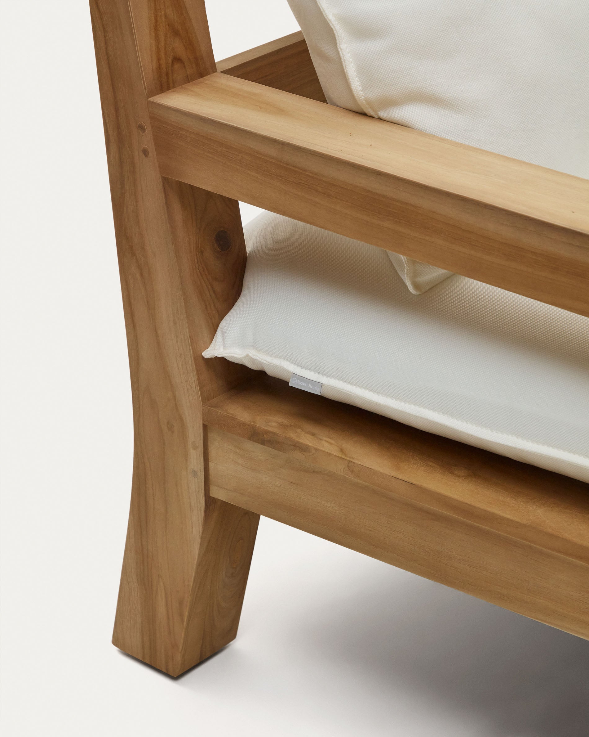 Forcanera 3 seater solid teak sofa, 211 cm - Detail