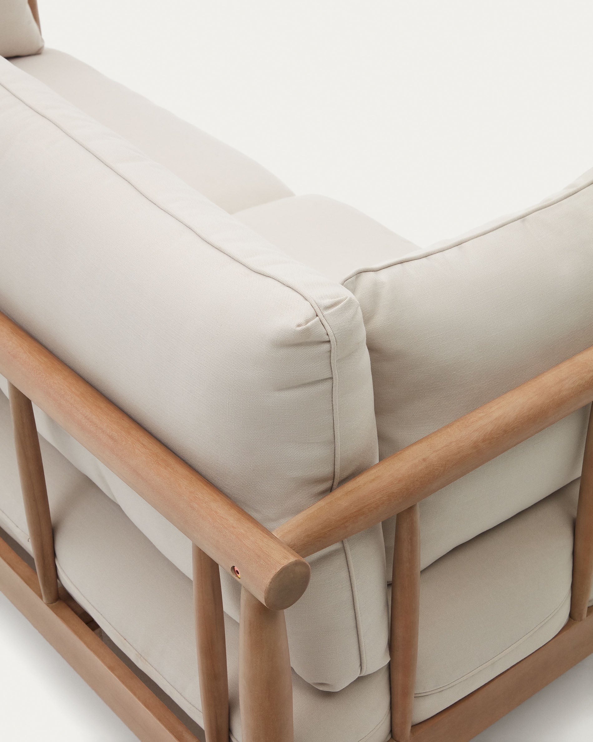 Sacova 2 seater sofa, made from solid eucalyptus wood 195 cm - Detail