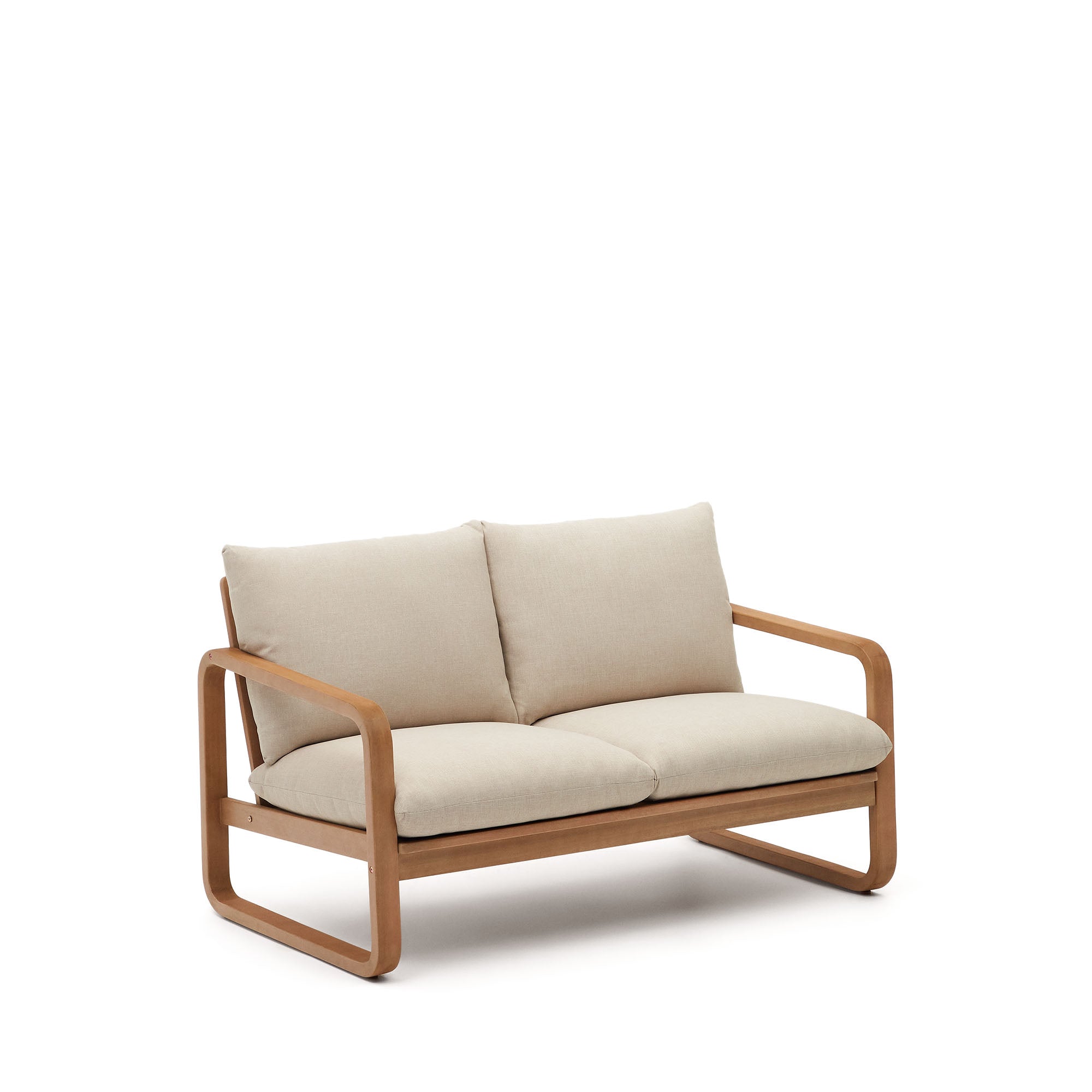 Sacaleta 2 seater sofa, made from solid eucalyptus wood 142 cm - Product Image