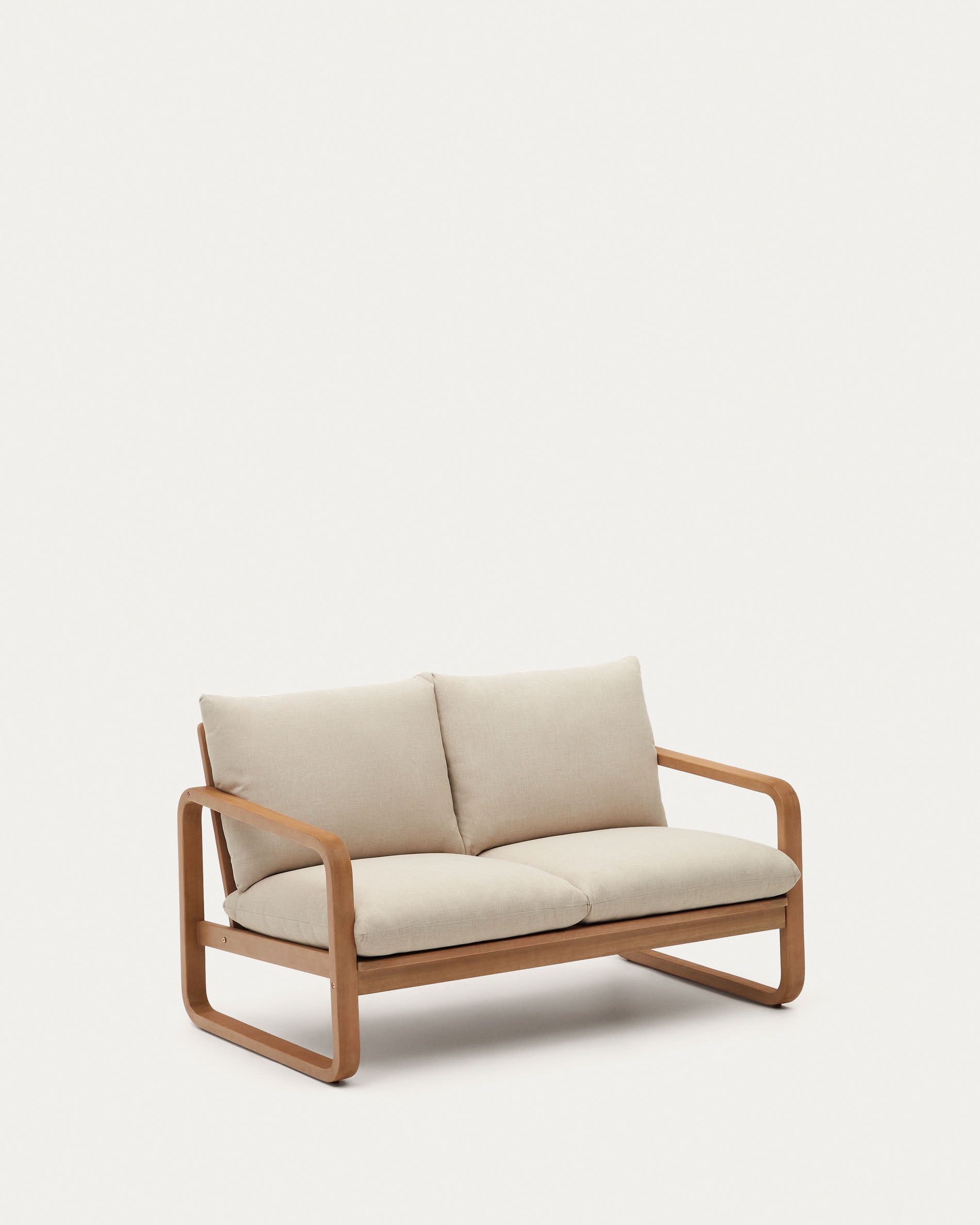 Sacaleta 2 seater sofa, made from solid eucalyptus wood 142 cm - Product View