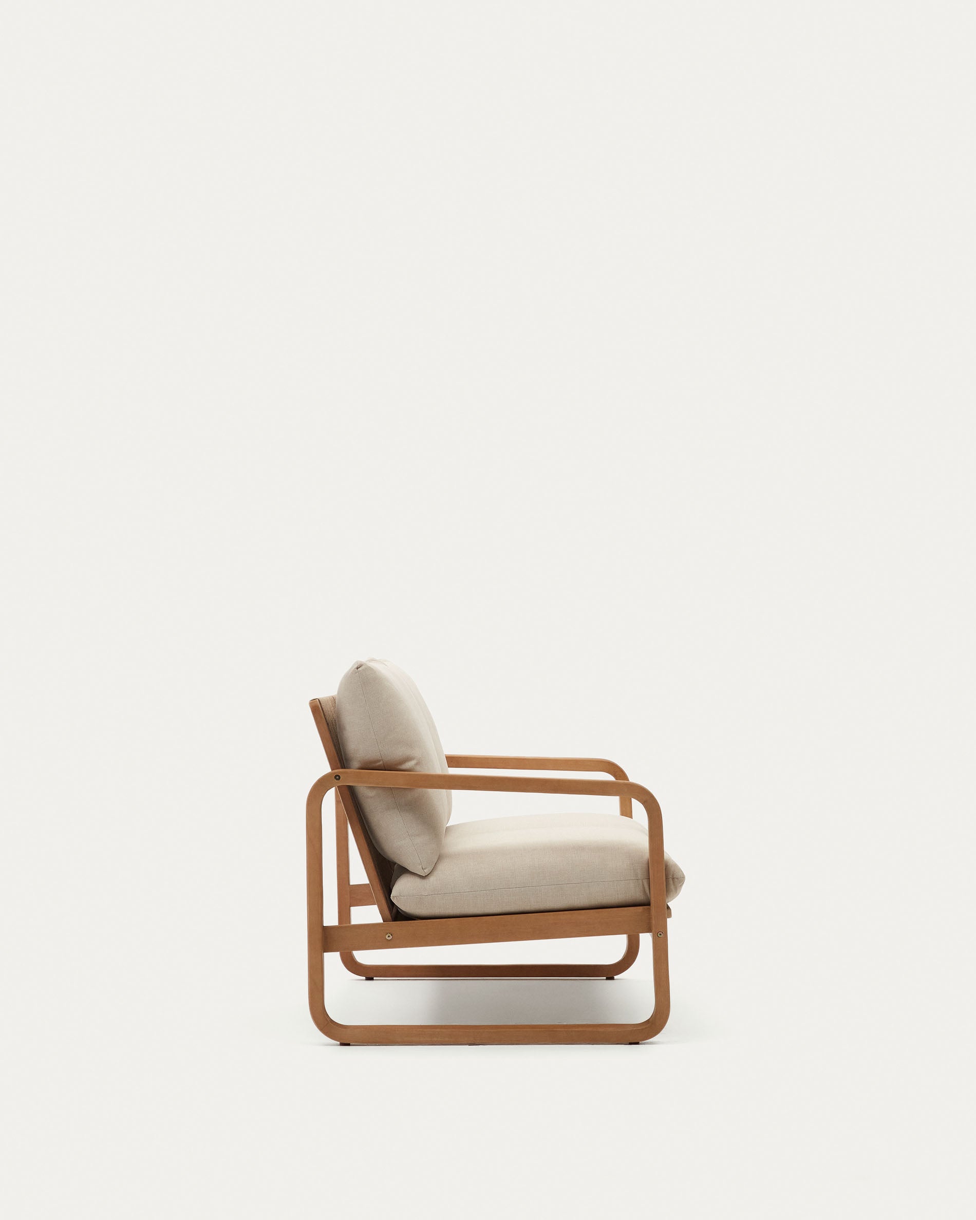 Sacaleta 2 seater sofa, made from solid eucalyptus wood 142 cm - Product View