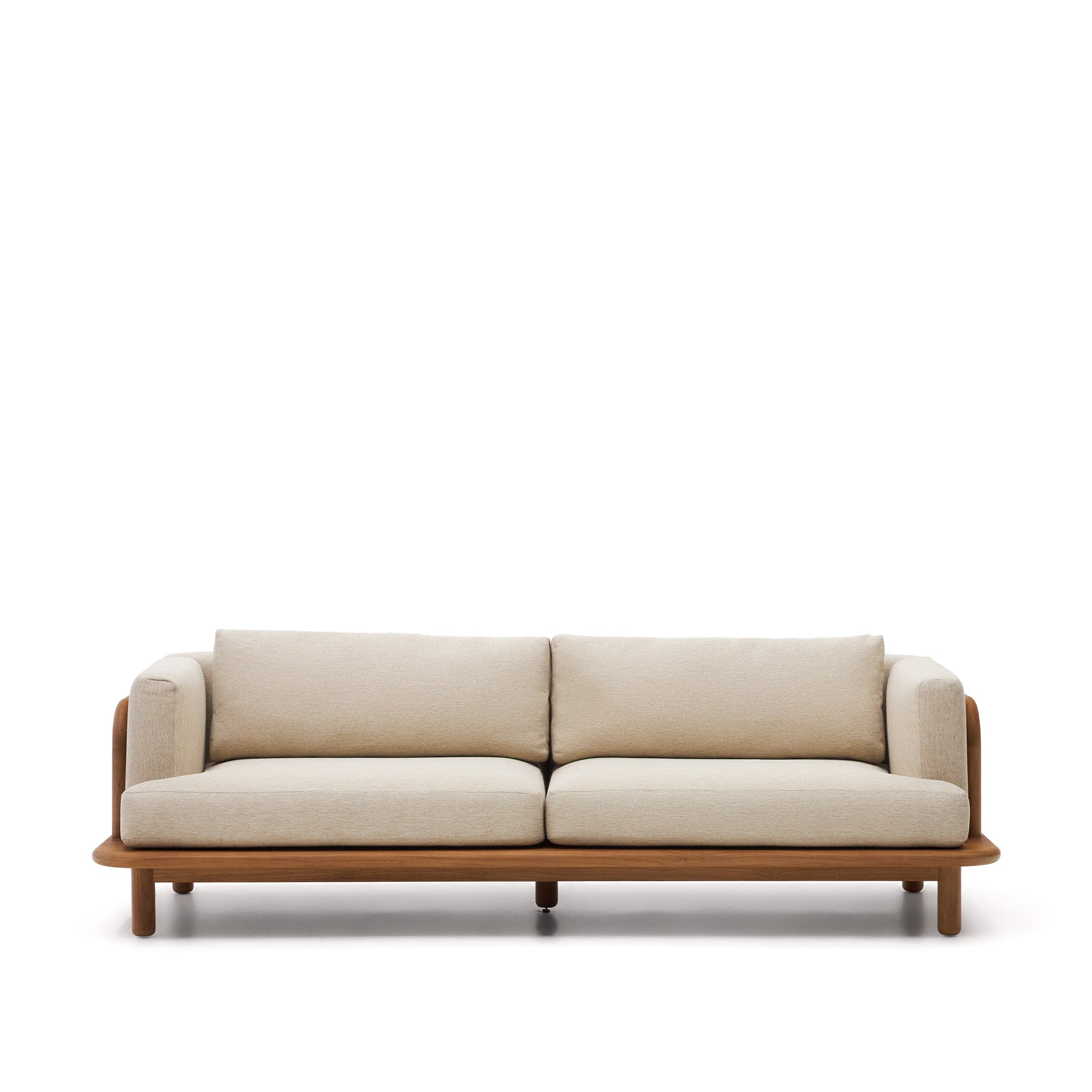 Turqueta three-seater sofa, made of solid teak wood, 230 cm, 100% FSC