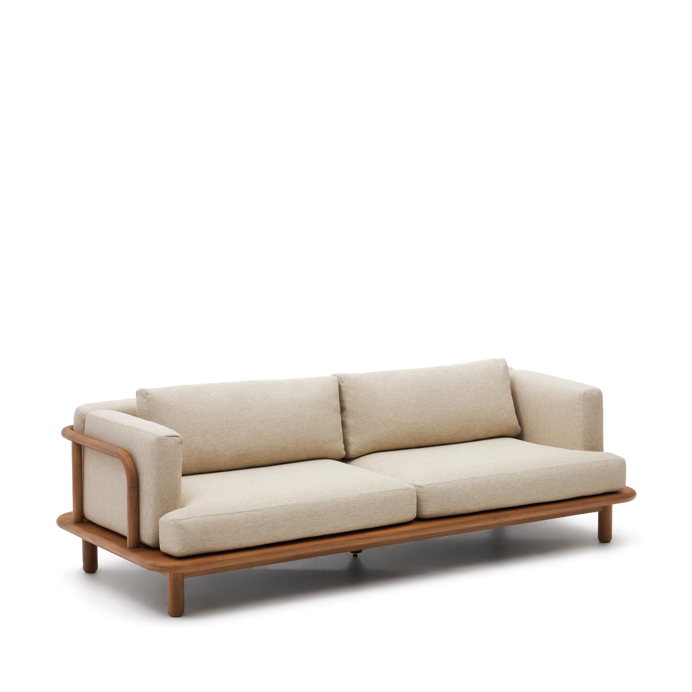 Turqueta three-seater sofa, made of solid teak wood, 230 cm, 100% FSC