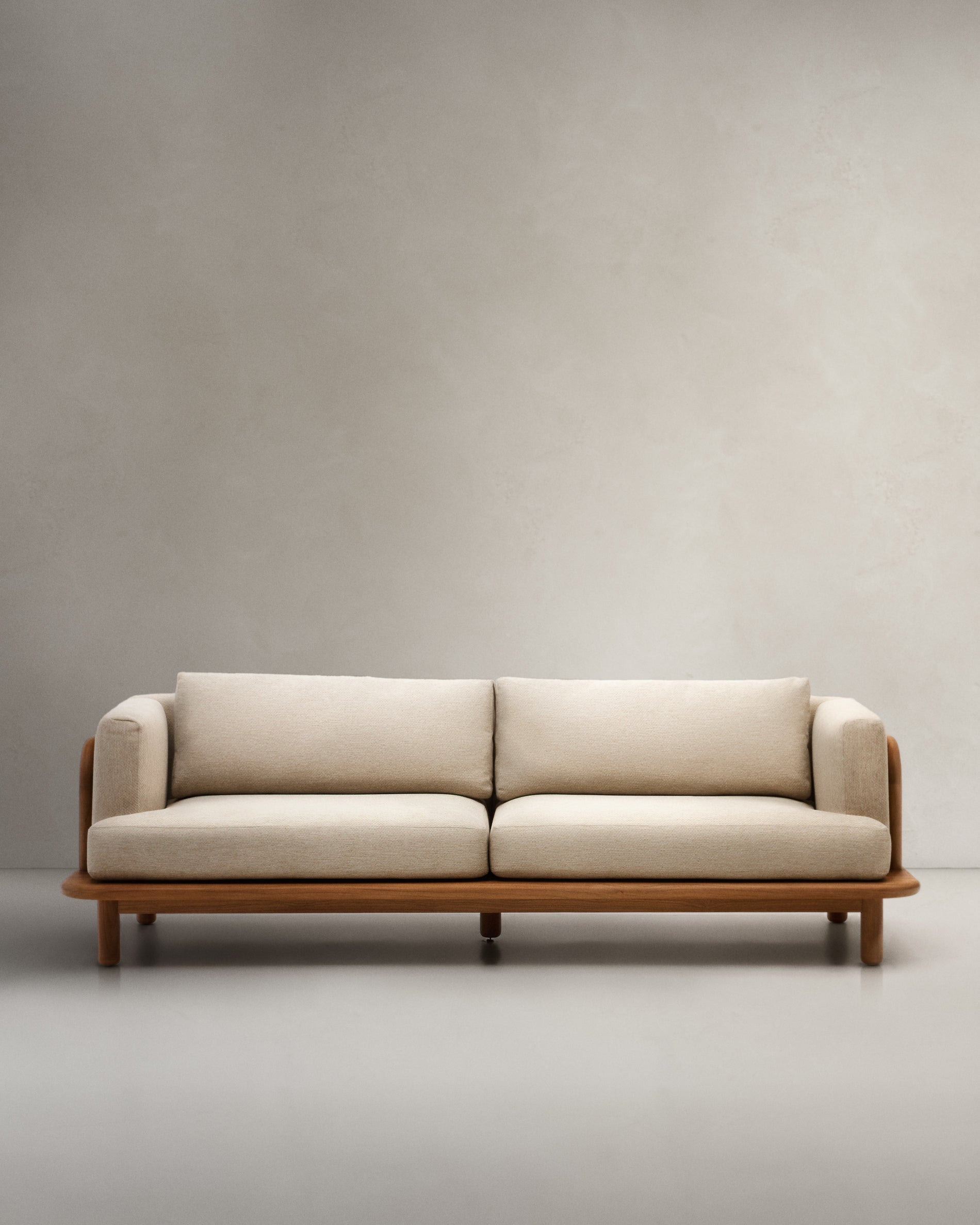 Turqueta three-seater sofa, made of solid teak wood, 230 cm, 100% FSC