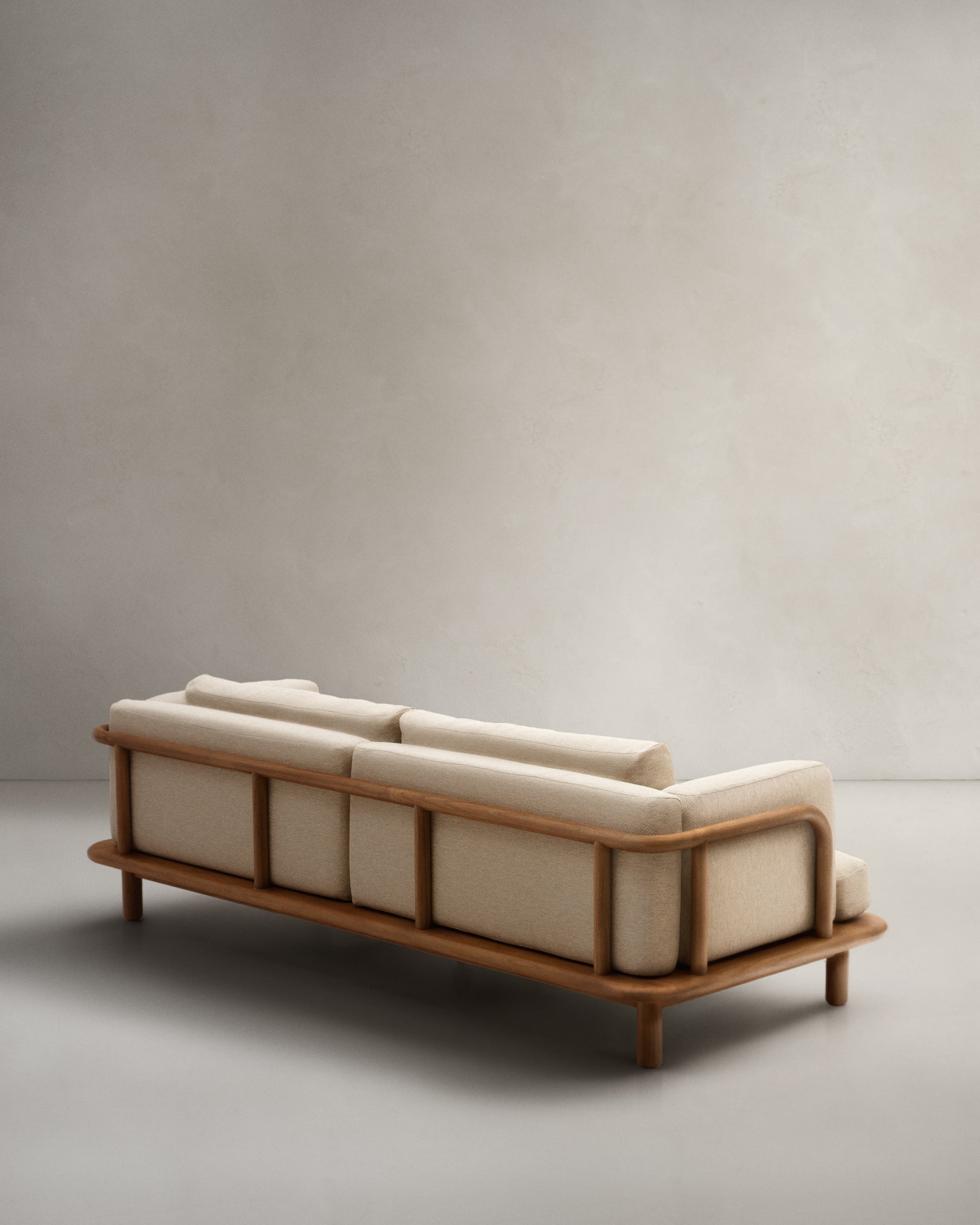 Turqueta three-seater sofa, made of solid teak wood, 230 cm, 100% FSC