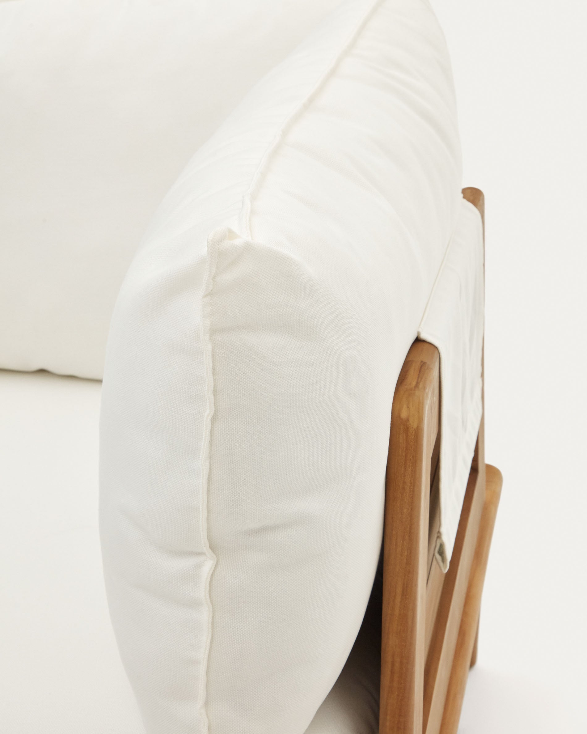Portitxol modular corner armchair in solid teak - Detail