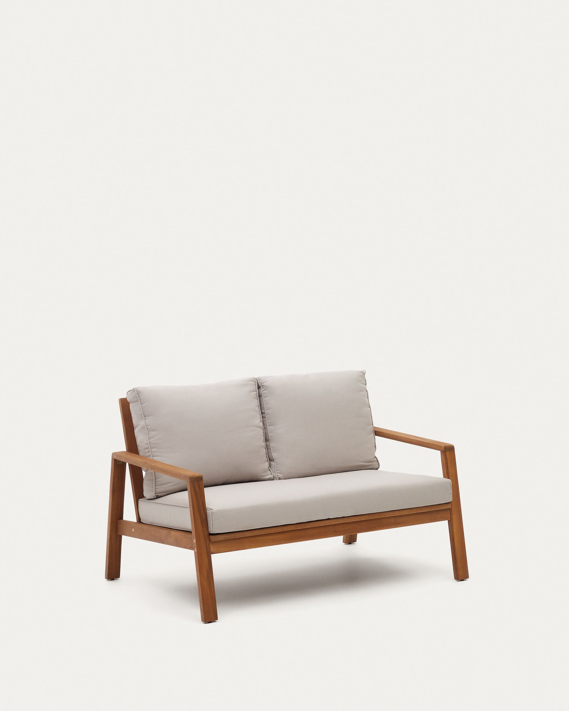 Frares set, 2 seater sofa, 2 armchairs & coffee table, made from solid acacia wood - Product View