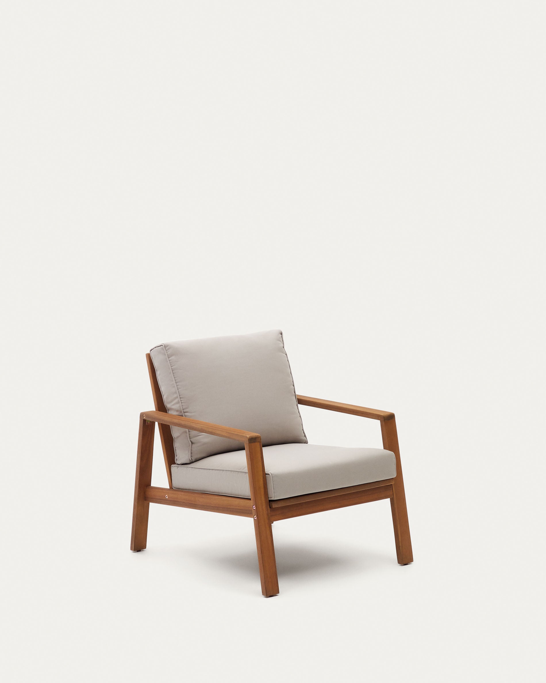 Frares set, 2 seater sofa, 2 armchairs & coffee table, made from solid acacia wood - Product View